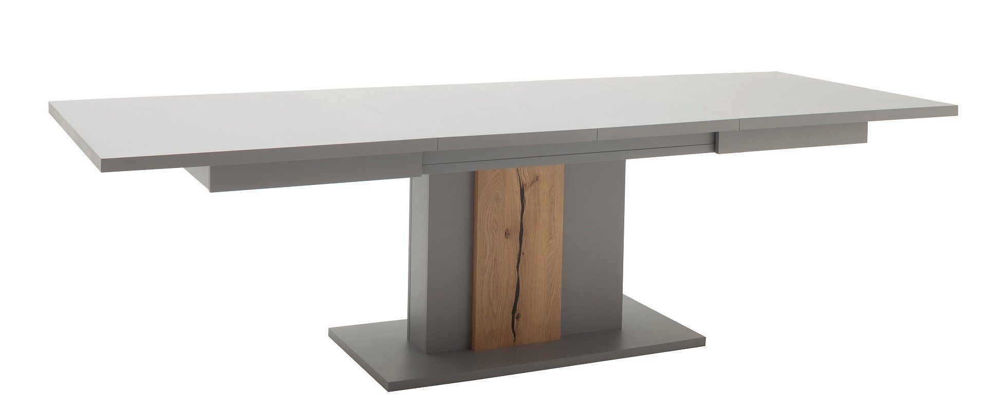 MCA furniture ausziehbar, Arktis (280)x100, Esstisch (No-Set) Sevilla, Risseich grau / 180 Esstisch