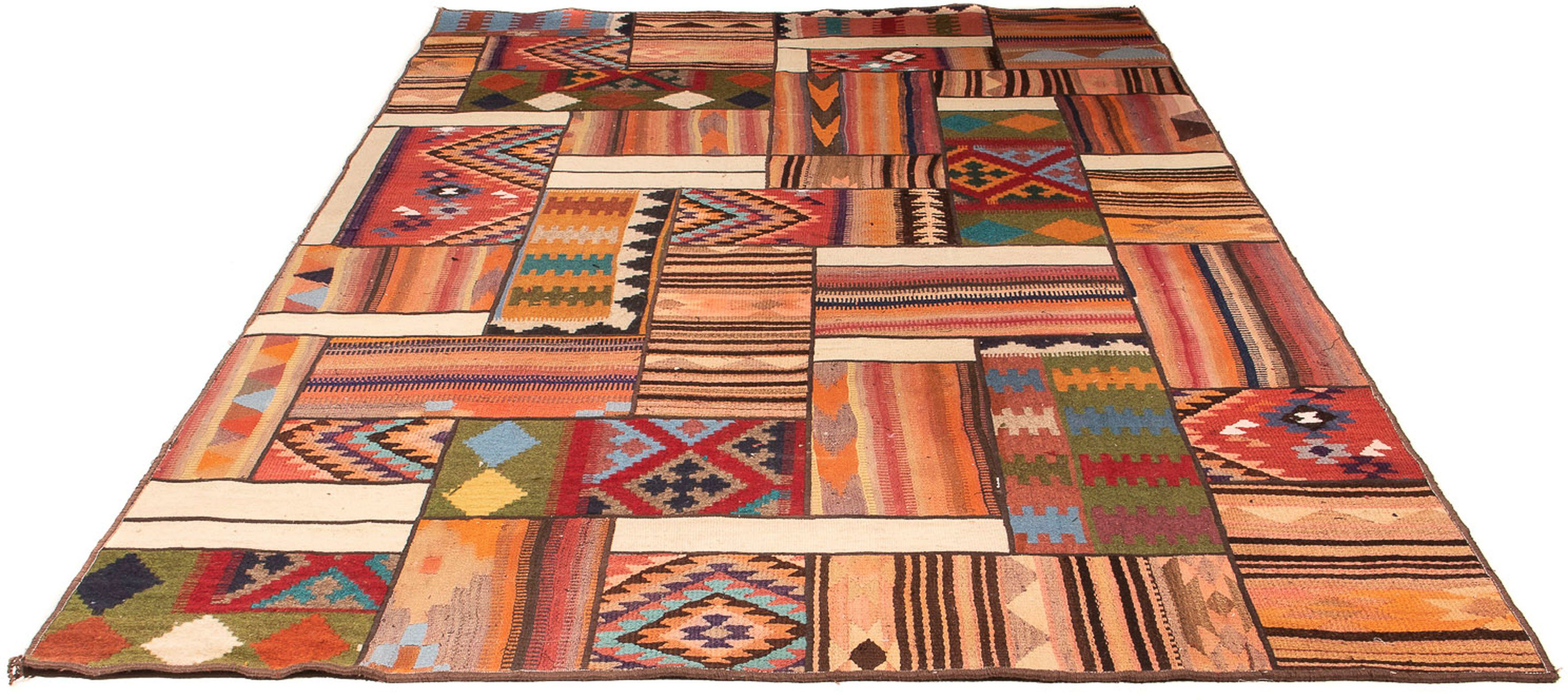 Teppich Patchwork - 300 x 200 cm - mehrfarbig, morgenland, rechteckig, Höhe: 7 mm, Wohnzimmer, Einzelstück