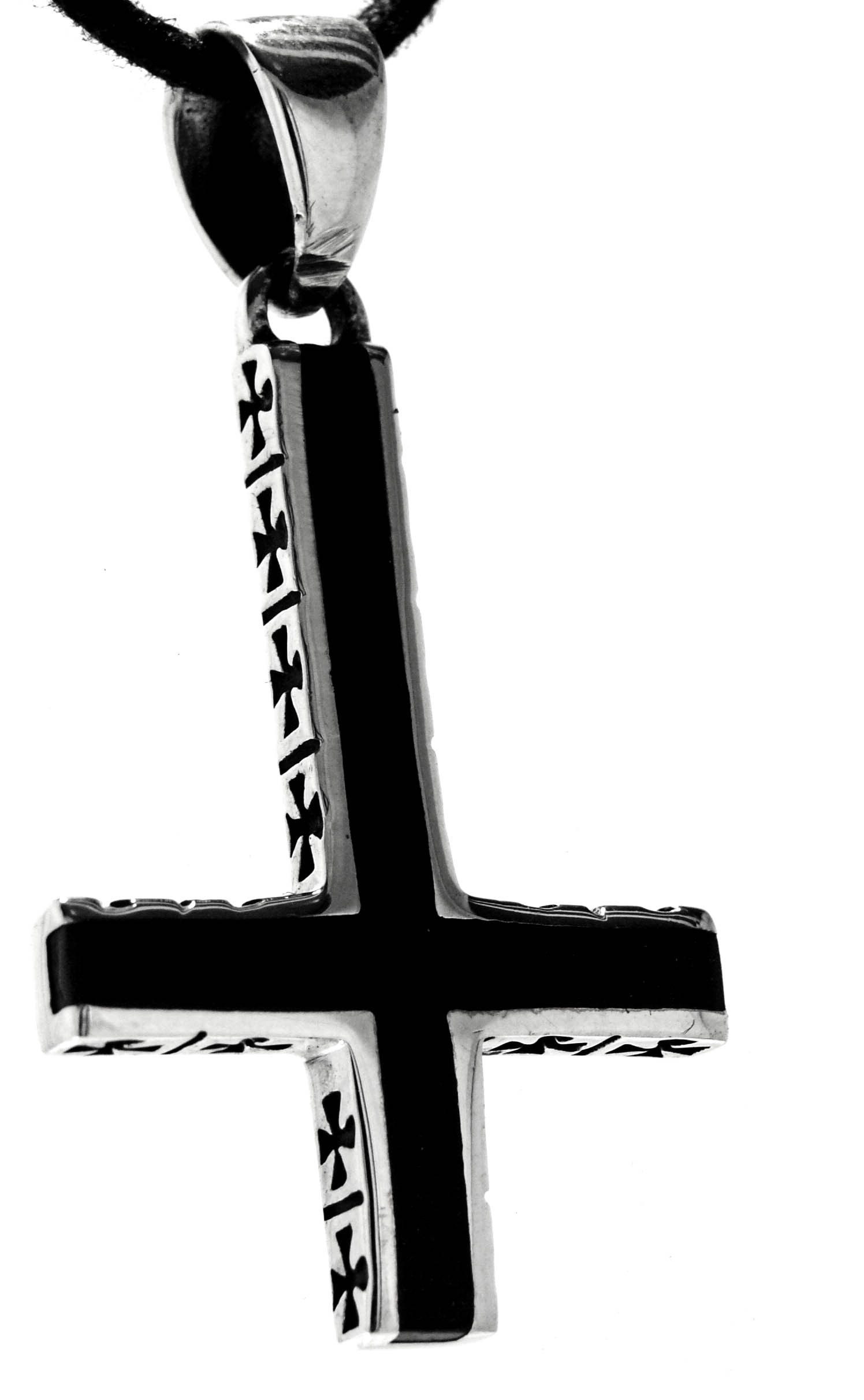 Kiss of Leather Kettenanhänger umgedrehtes Kreuz günstig online kaufen