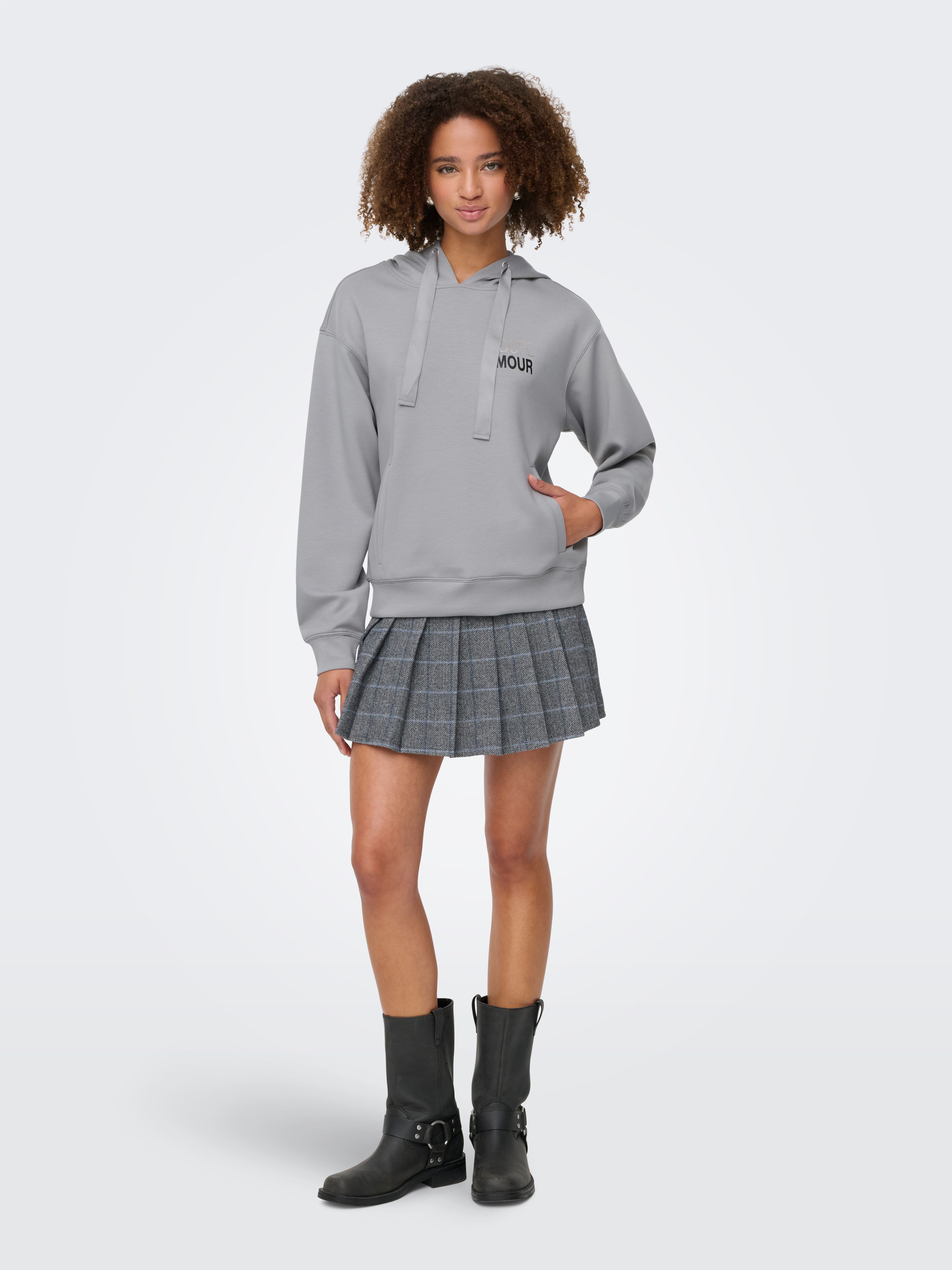 ONLY Kapuzensweatshirt ONLALINA LIFE L/S PRINT HOOD SWT