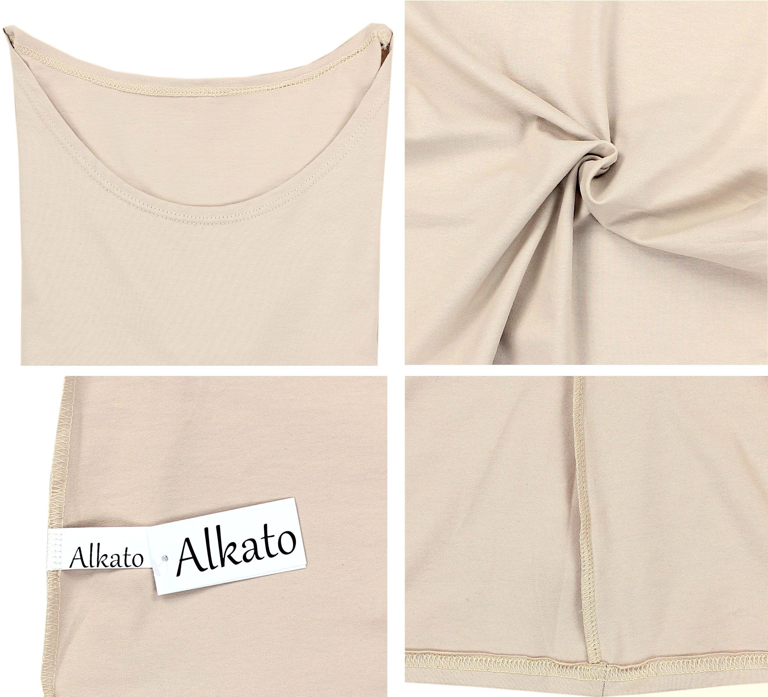 Alkato Langarmshirt Alkato Damen Langarm Longshirt Langarmshirt Tunika Basic Shirt – Bild 4 von 5