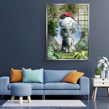 DOTCOMCANVAS® Acrylglasbild Modern Hercules - Acrylglas, Acrylglasbild Modern Hercules Pokeball Gemälde Collage grün