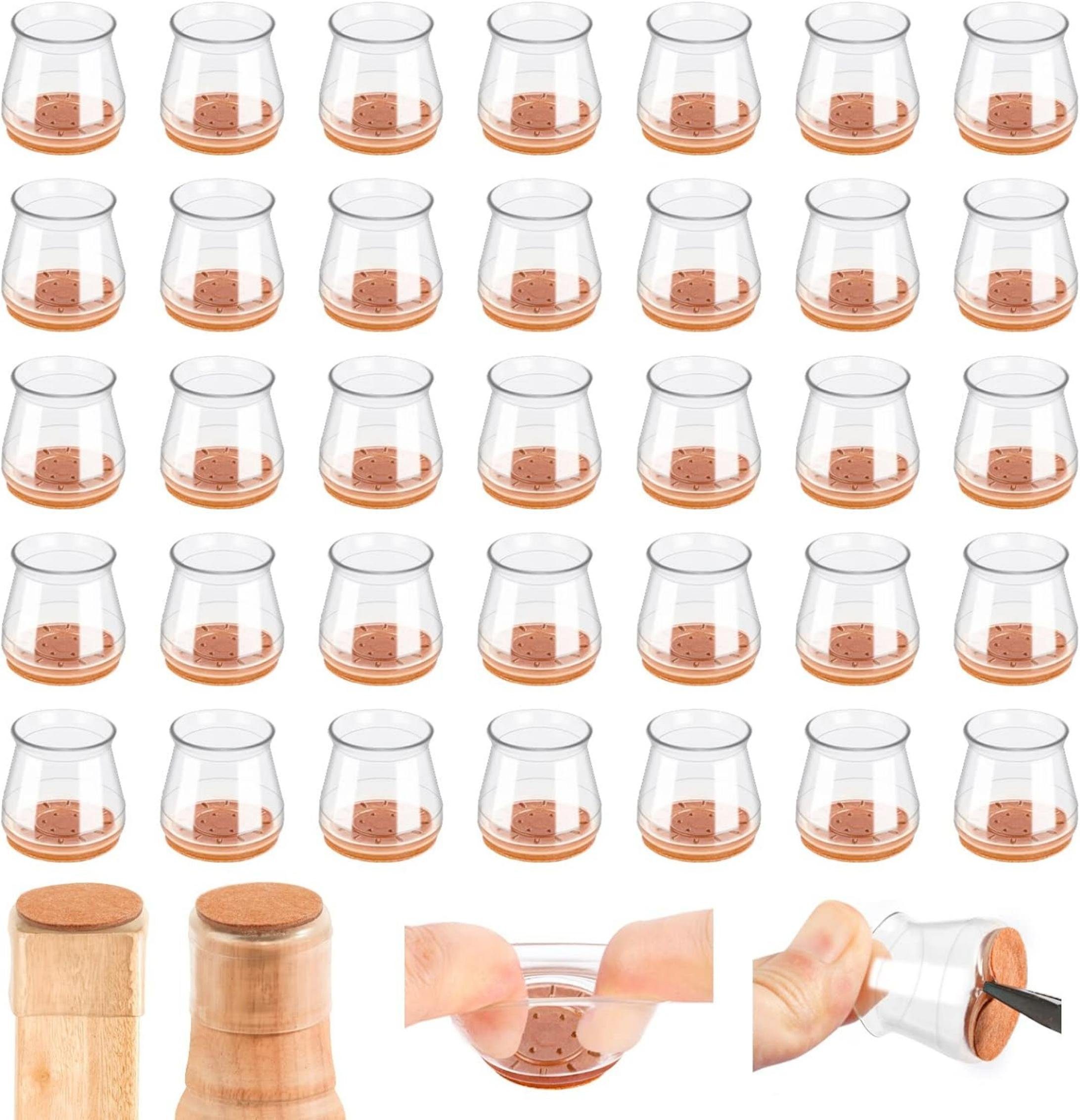 Coonoor Möbelfuß Stuhlbeinkappen Silikon Stuhlbeinschoner Füße Pads, (36-St)