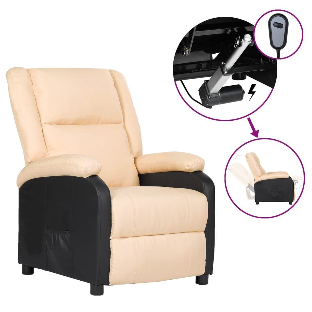 vidaXL Sessel »Elektrischer TV-Sessel Creme Kunstleder und Stoff« (1-St)  online kaufen | OTTO
