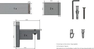 Innenlaufschiene Trend-Line, indeko, Ø 35 mm, 1-läufig, verschraubt, Aluminium, Wunschmaßlänge