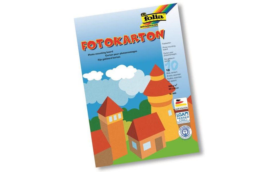 Glorex Bastelkartonpapier Glorex Fotokartonblock 300g/m² sortiert 22 x 32