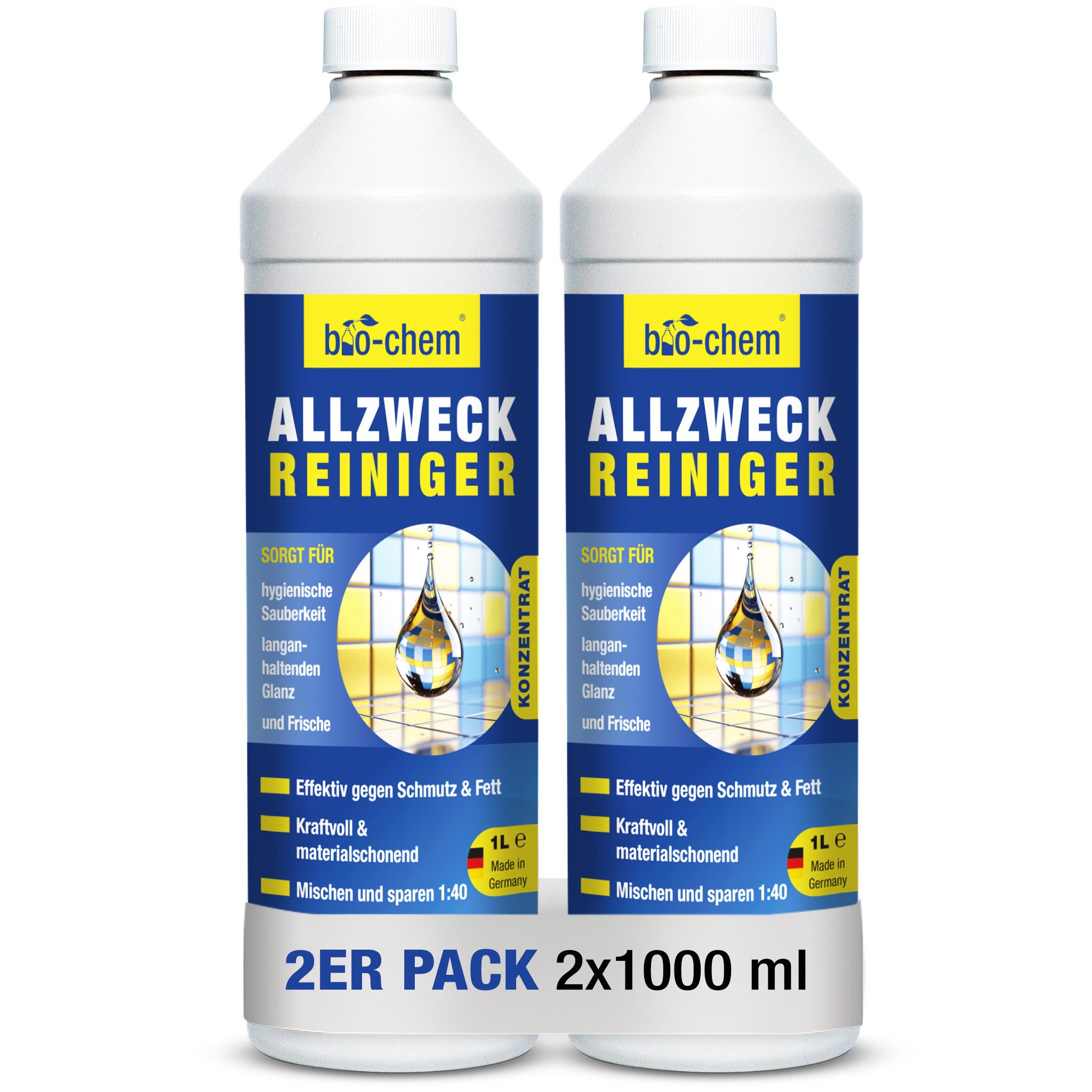 bio-chem Allzweckreiniger Konzentrat 2x1000 ML Fettlöser – bio-chem Allzweckreiniger (Allzweckreiniger 2x 1 L)