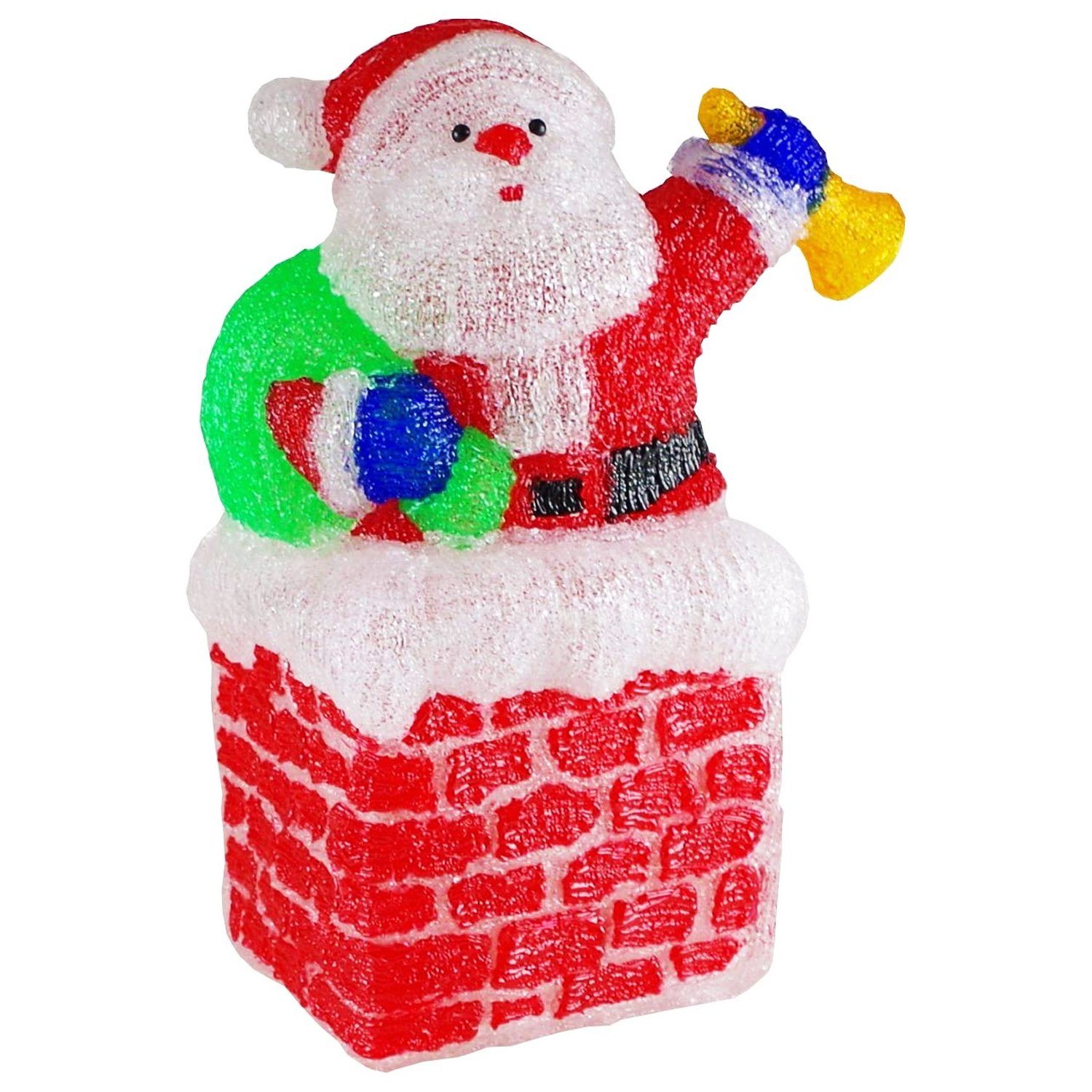 Mojawo Lichtervorhang LED Santa Claus Weihnachtsmann Acryl 96 LEDs IP44 inn günstig online kaufen