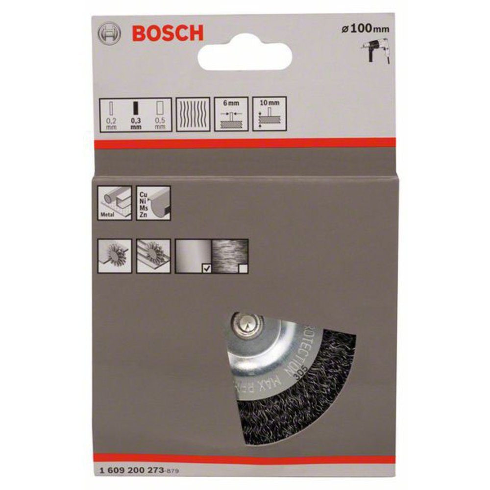 Thumbnail - Bosch Accessories Schleifaufsatz Bosch Accessories Scheibenbürste, gewellt, 100 mm, 0,3 mm, 10 mm, 4500