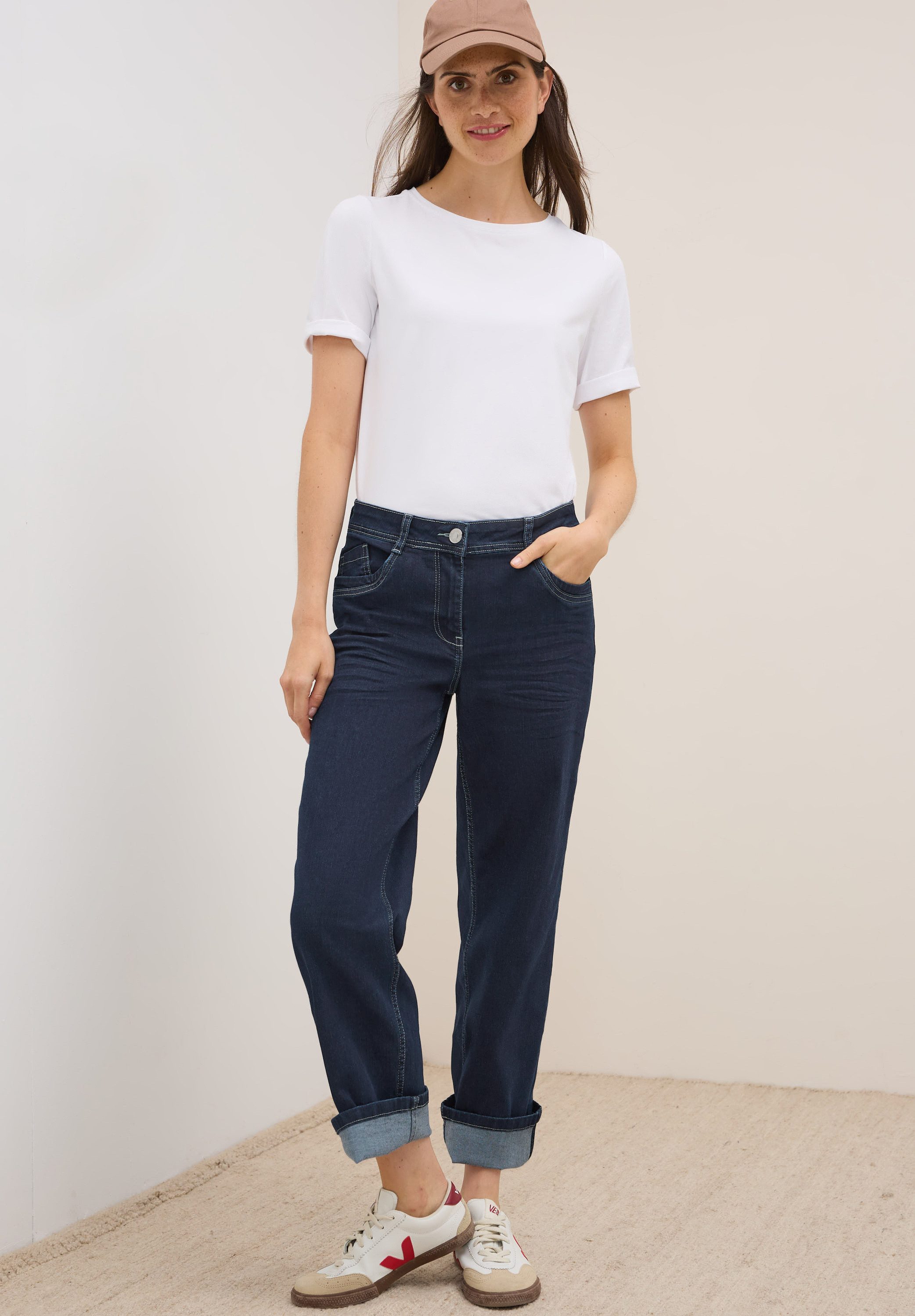 CECIL Straight-Jeans Style NEELE Straight im Loose Fit
