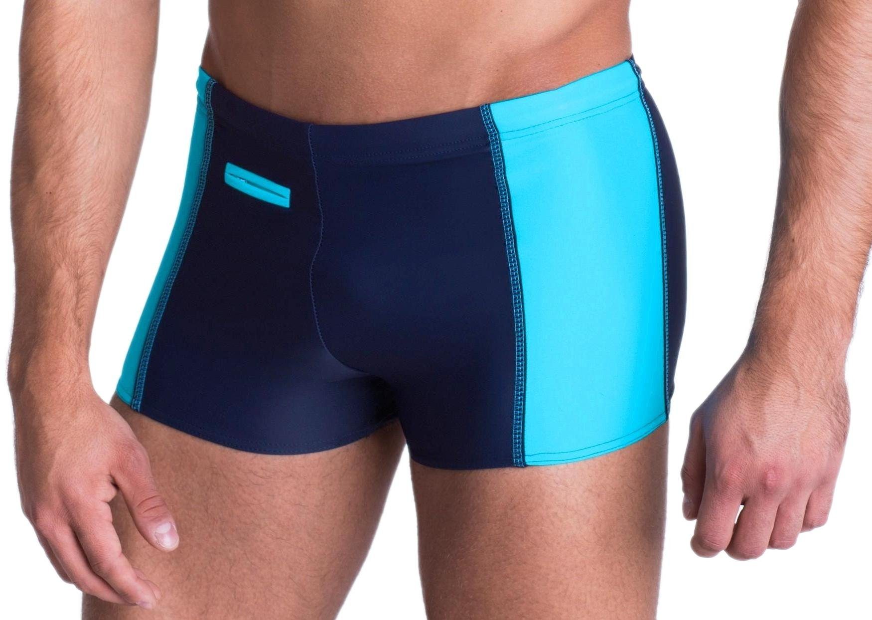 Aquarti Badepants Aquarti Herren Badehose mit Reißverschlusstasche Badeshor günstig online kaufen