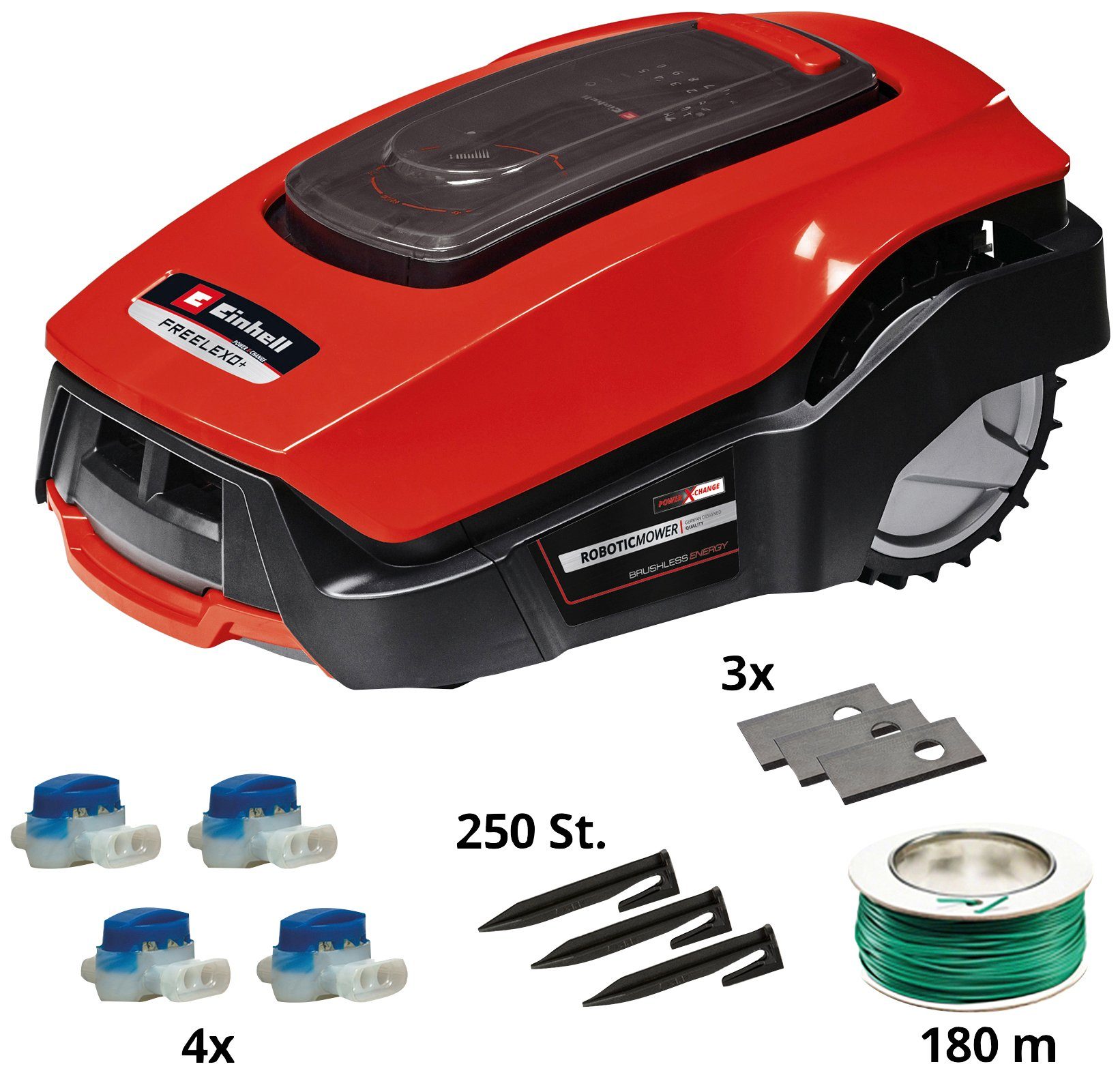 Einhell Mähroboter Freelexo 550 Kit Test Einhell Rasenmähroboter »FREELEXO+ LCD Kit«, bis 800 m² Rasenfläche