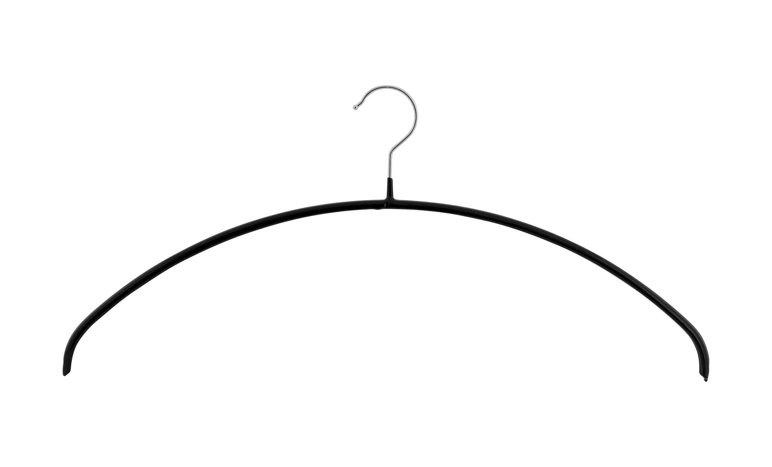 MAWA Kleiderbügel MAWA Economic/P Bügel aus profiliertem Stahlband, ganzflächig rutschhemmend ummantelt, drehbarer Haken, geeignet für Kinderbekleidung, Oberbekleidung, 10 Stück Schwarz