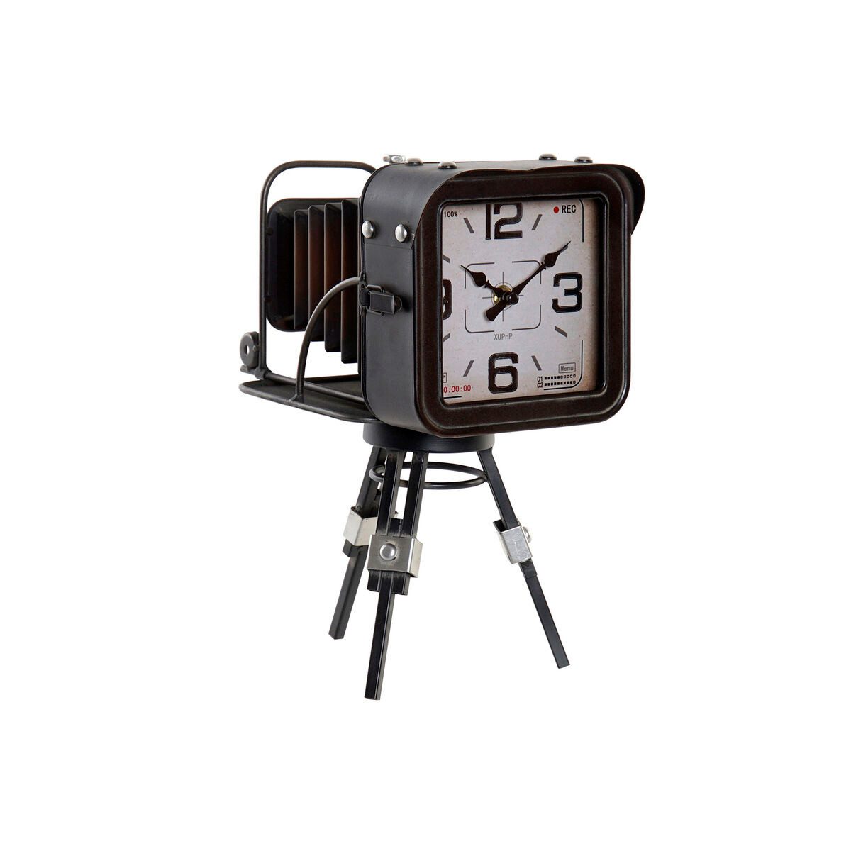 Bigbuy Uhr Bordur SanLov Metall Glas Holz MDF Vintage 17 x 26 x 32,5 cm