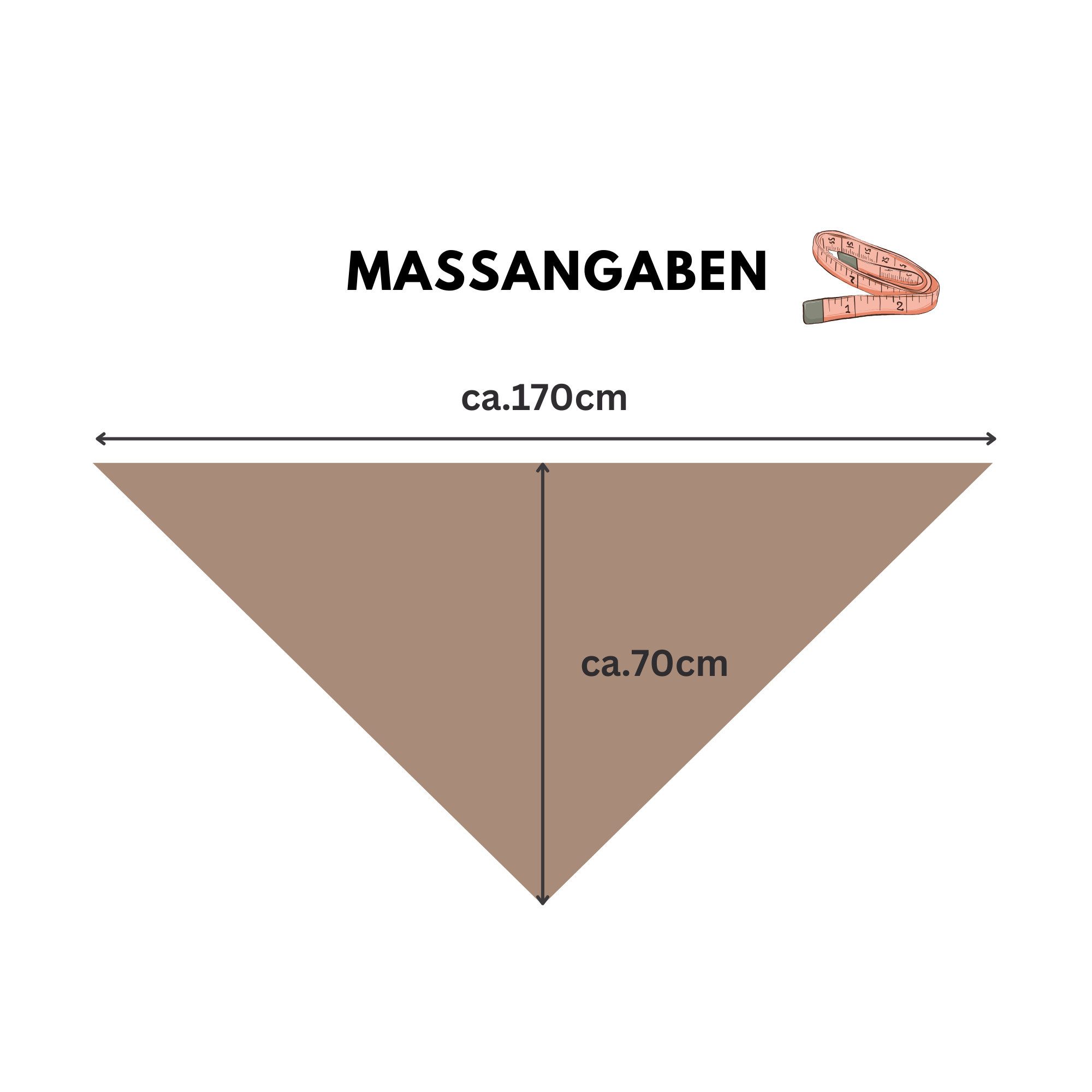 MIRROSI Dreieckstuch kuschliger und warmer Dreiecksschal ca.170x70 cm, (Leo günstig online kaufen