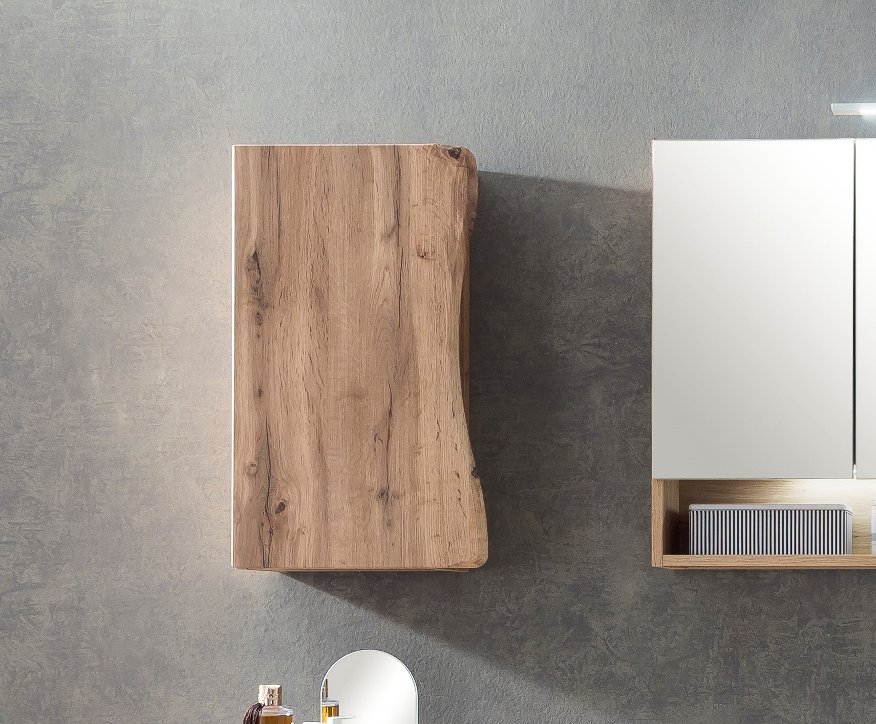 HELD MÖBEL Hängeschrank aus MDF in wotaneiche mit einer Tür und 2 Einlegeböden (B/H/T: 30x64x20 cm)