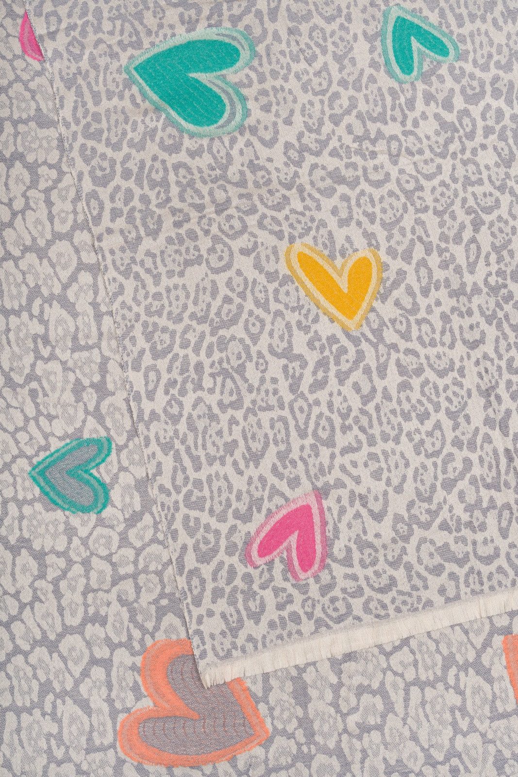 styleBREAKER XXL-Schal Schal mit Leoparden Herz Muster, (1-St) günstig online kaufen