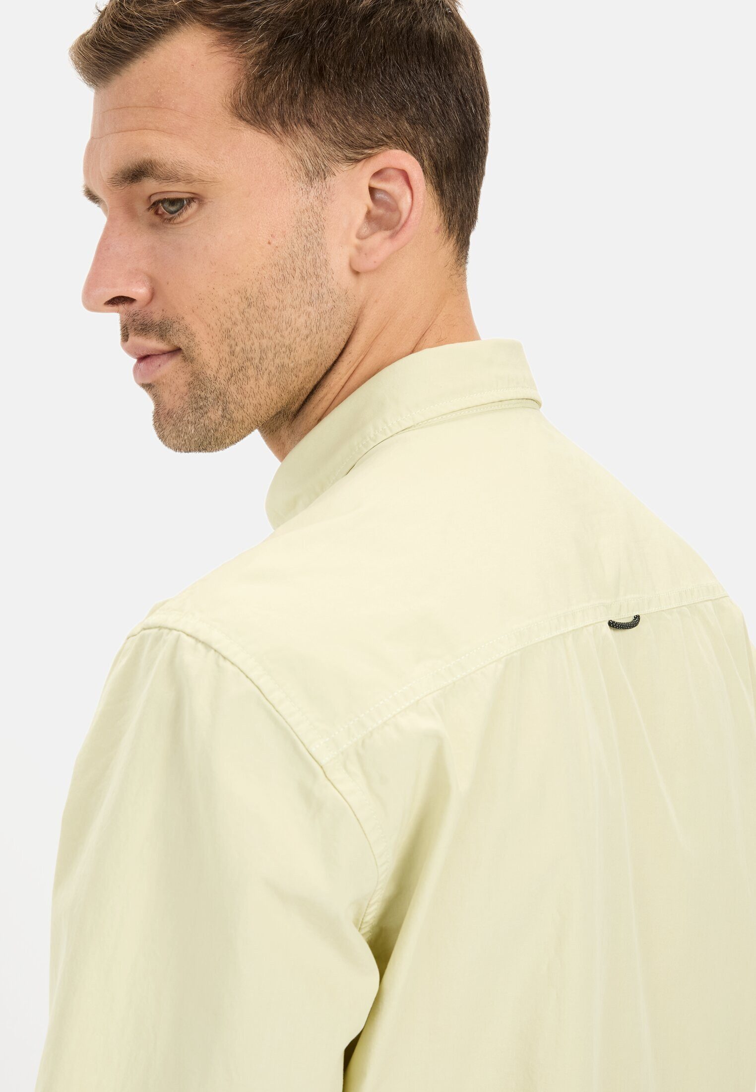 camel active Langarmhemd mit Brusttasche Langarm Button-Down Button-Down