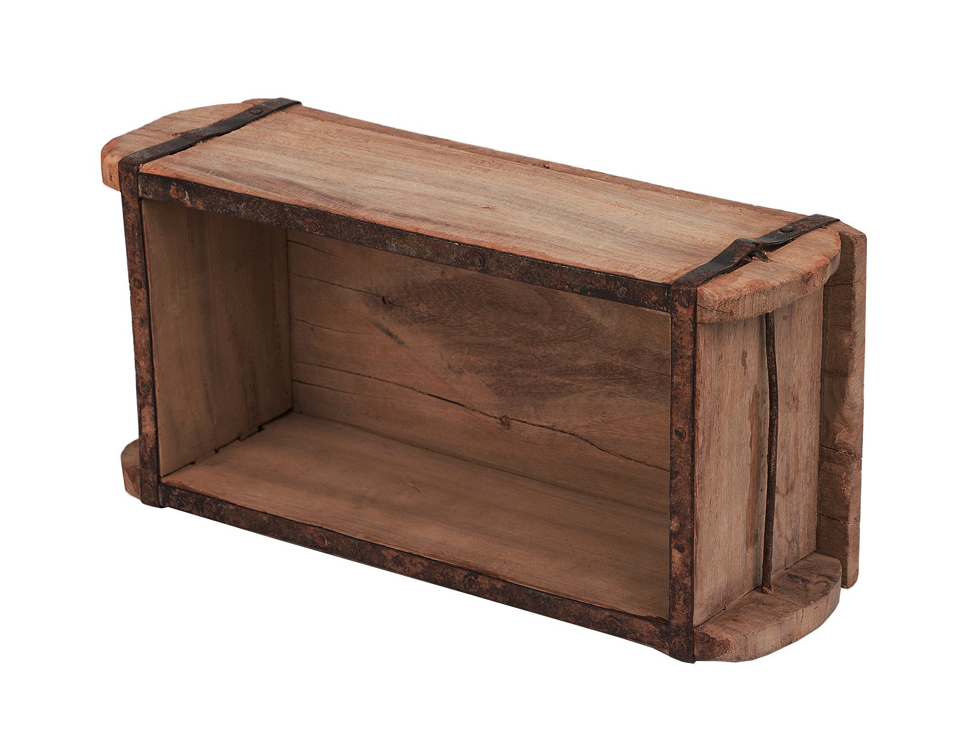 BigDean Holzkiste Alte Ziegelform 32x15x10cm Ein-Kammer Vintage Holz-Deko Shabby (Packung, 1 St., 1 stk), Aufbewahrungs und Deko Holzkiste in Handstrichziegel Form