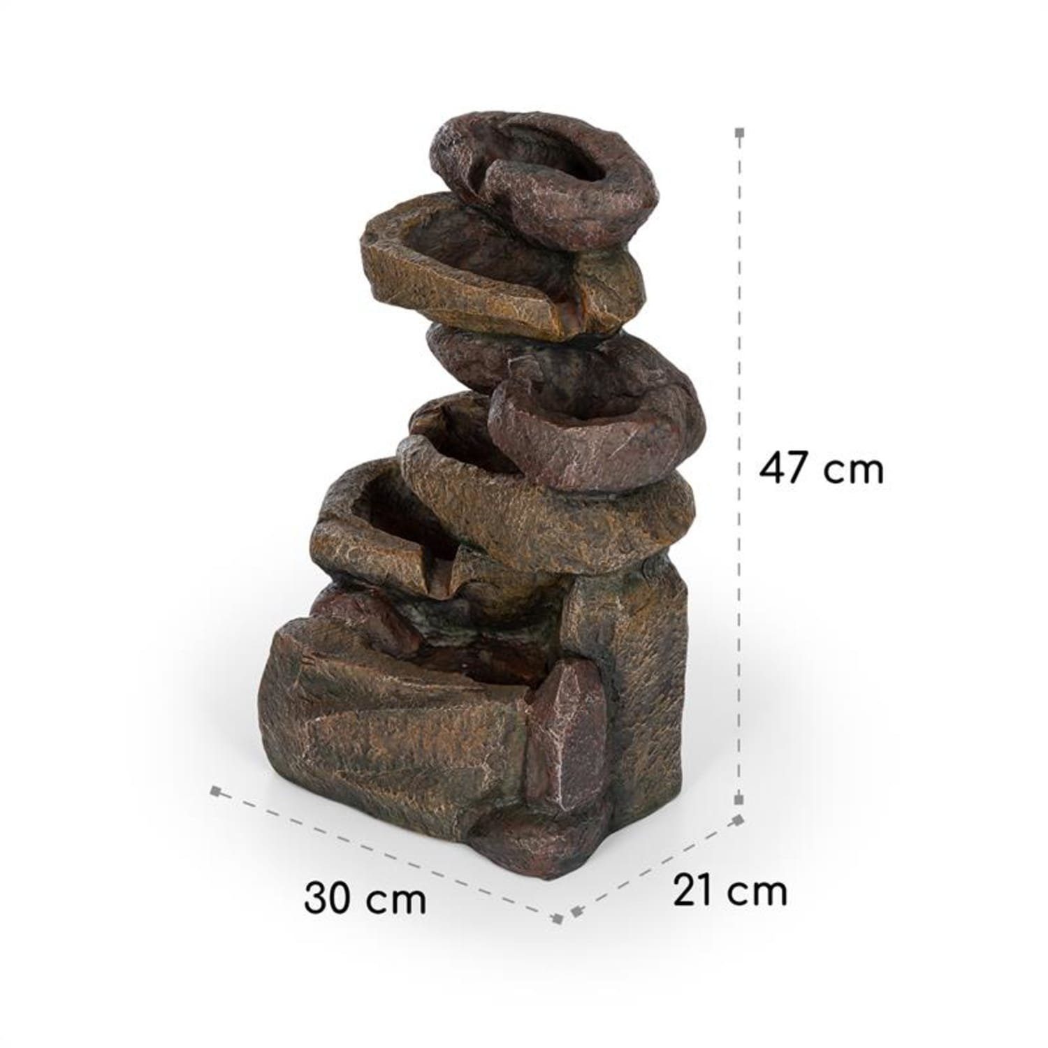 blumfeldt Wasserspiel Savona Solarbrunnen, 30 cm günstig online kaufen