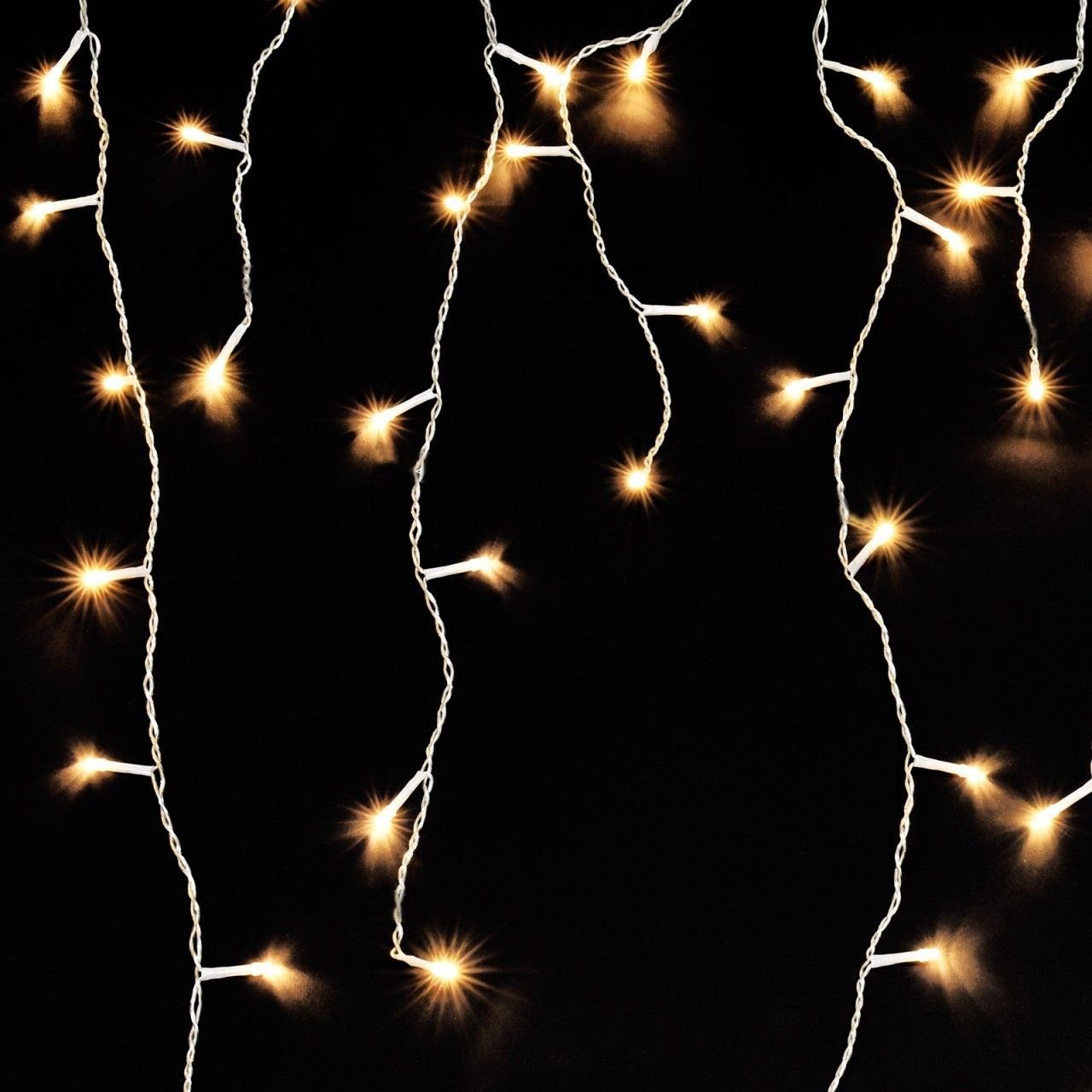 Mojawo Lichtervorhang 160er LED Lichtervorhang Lichterkette Innen und Außen warmweiß – Bild 4 von 5
