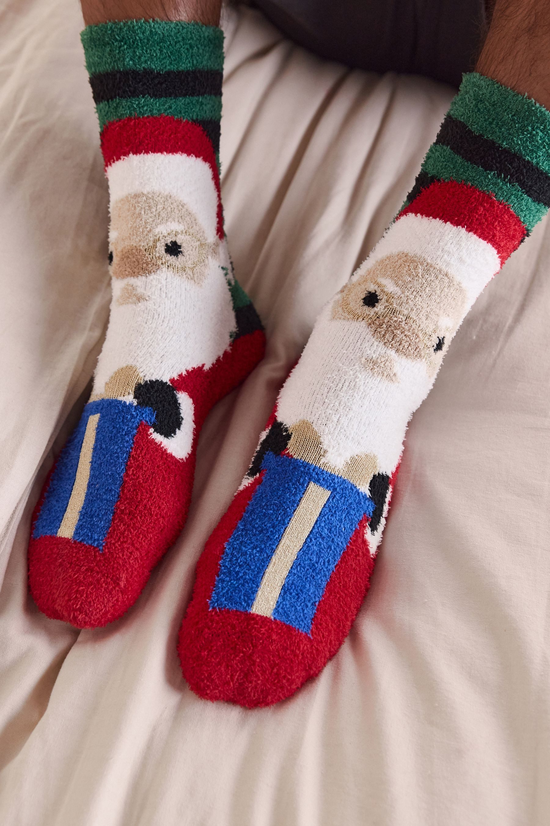 Next Kuschelsocken Kuschelige Socken mit Weihnachtsmuster, 2er-Pack (2-Paar)