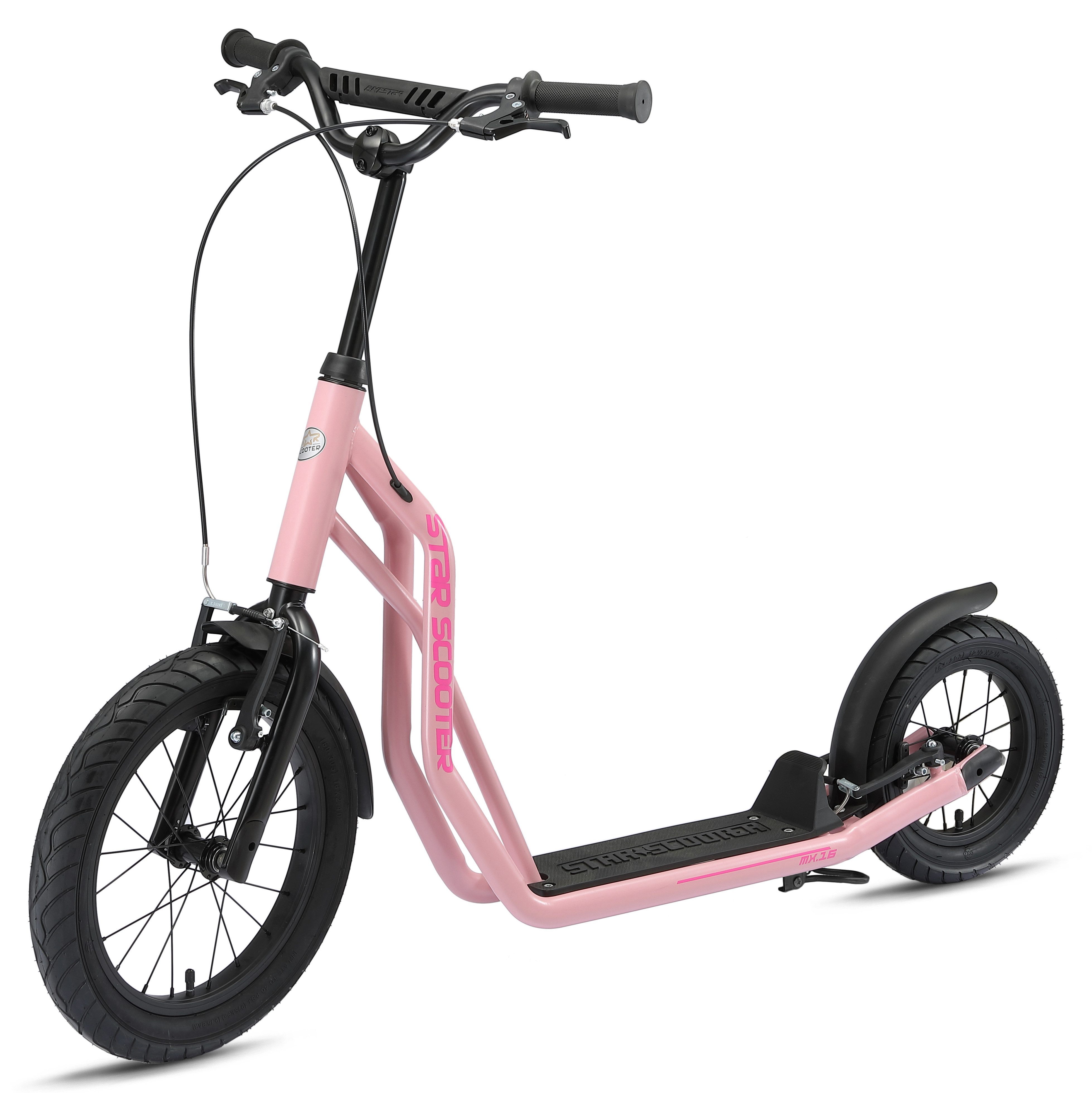Star-Scooter Cityroller 16 Zoll, ab 8 Jahre, Kinder City Roller ab 140 cm, Jungen, Mädchen, Höhenverstellbar, Seitenständer