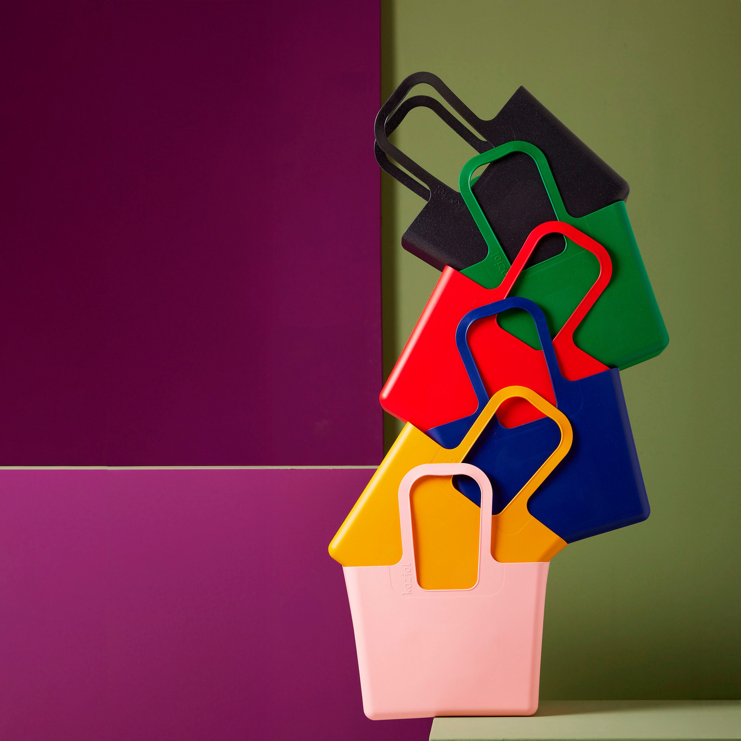 KOZIOL Shopper XL (1-tlg), Kunststoff, 100% recycelbar, melaminfrei, 100% CO² neutral produziert!