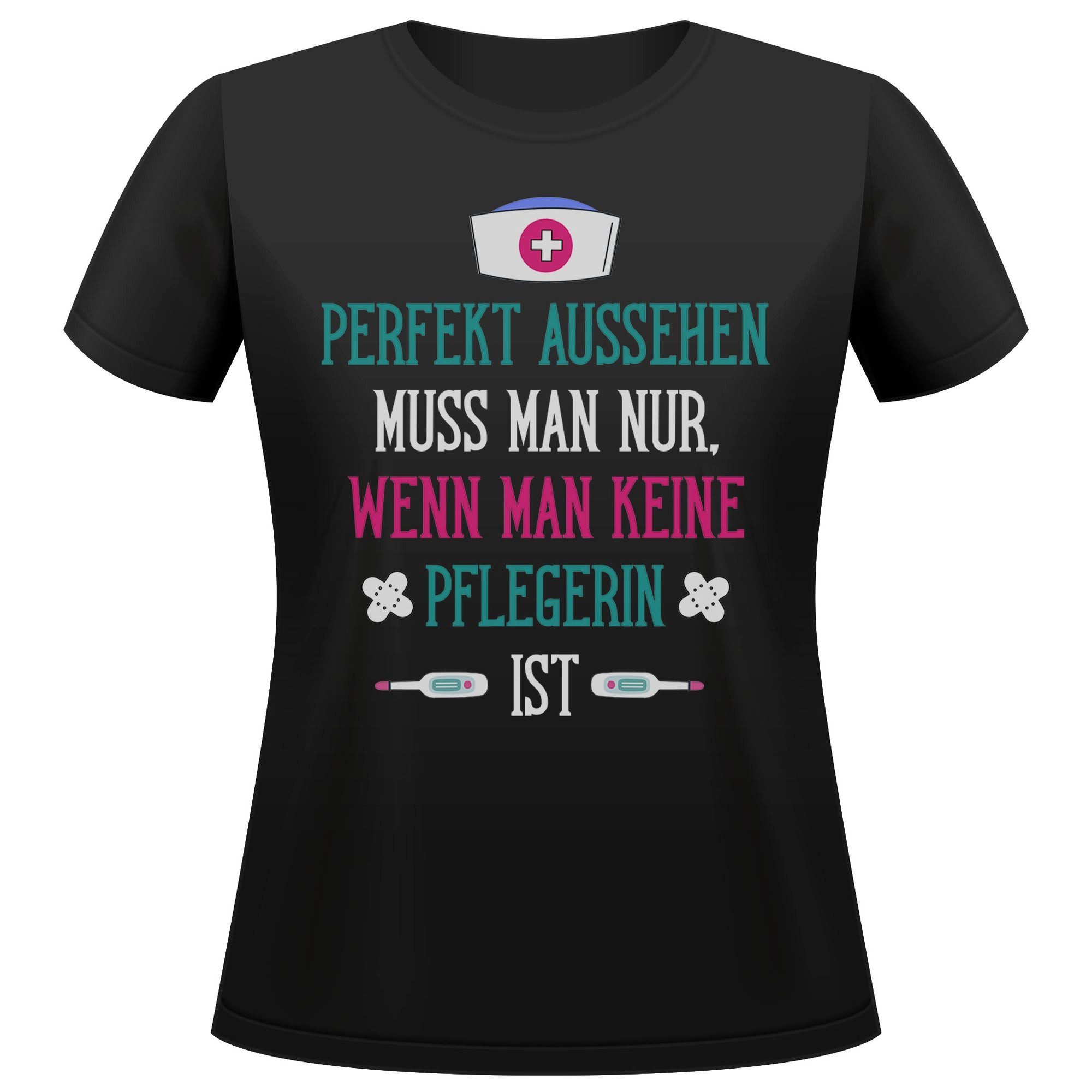 T-Shirt Pflegerin Geschenk Frauen Spruch Beruf Ausbildung Studium Abschluss