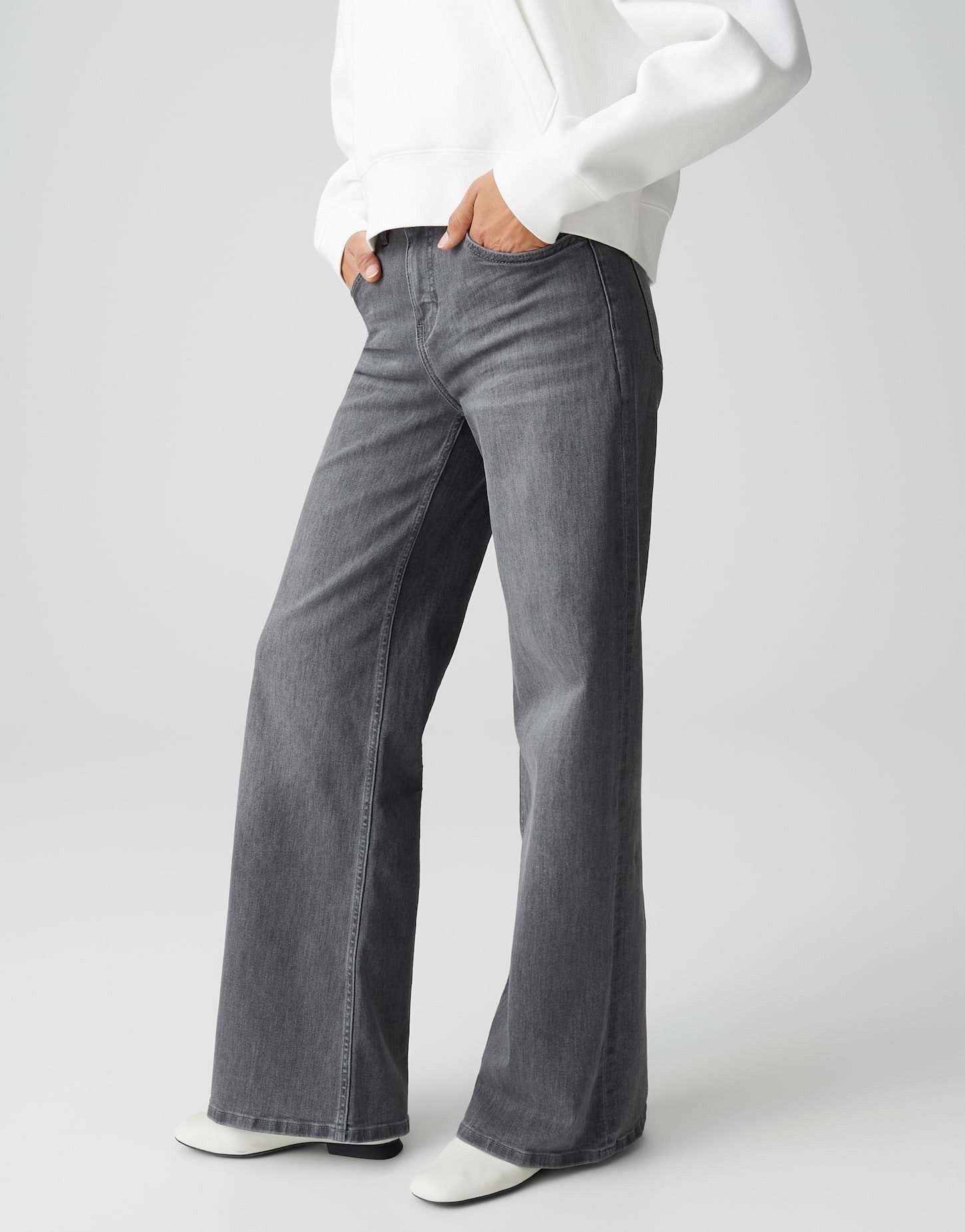 OPUS Palazzohose MINAH aus nachhaltigem BCI Cotton Mix Palazzo Fit, Long, Crinkle-Effekte