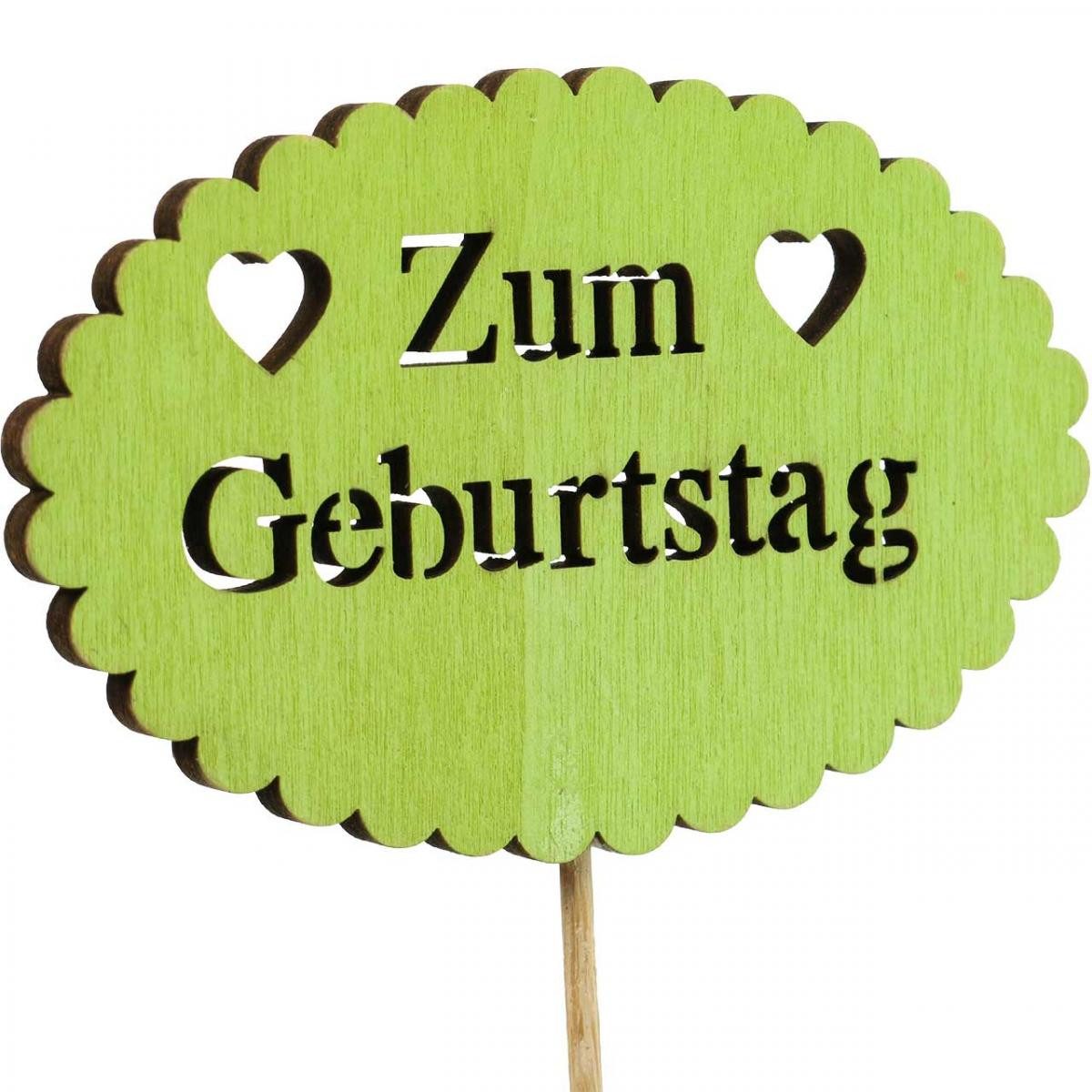 Florists Products Gartenstecker Blumenstecker Geburtstag Schriftzug Dekoration für Strauß und, 18 Stü