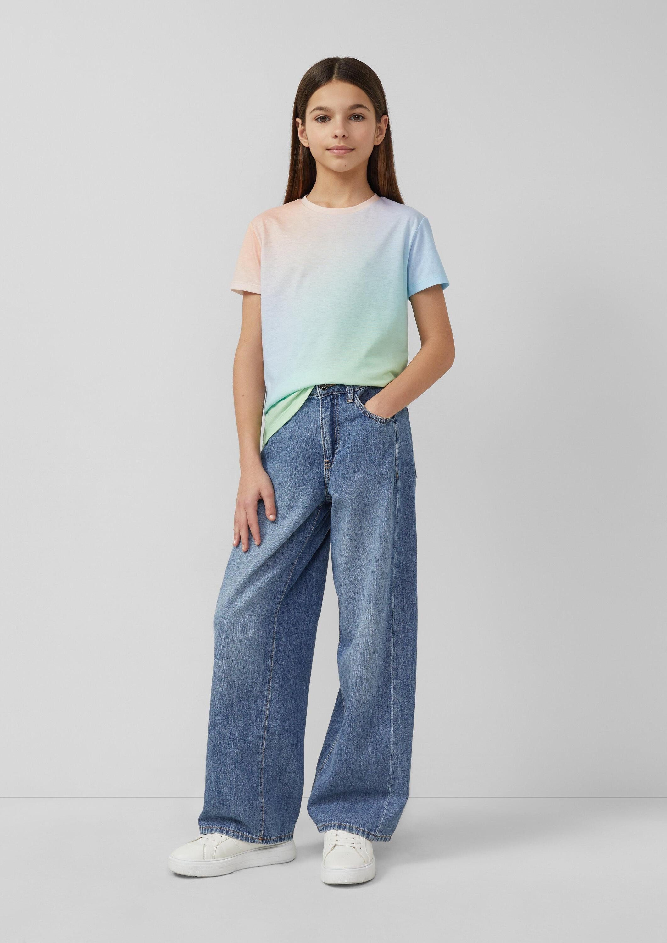 s.Oliver Kurzarmshirt T-Shirt T-Shirt mit Farbverlauf im Loose Fit