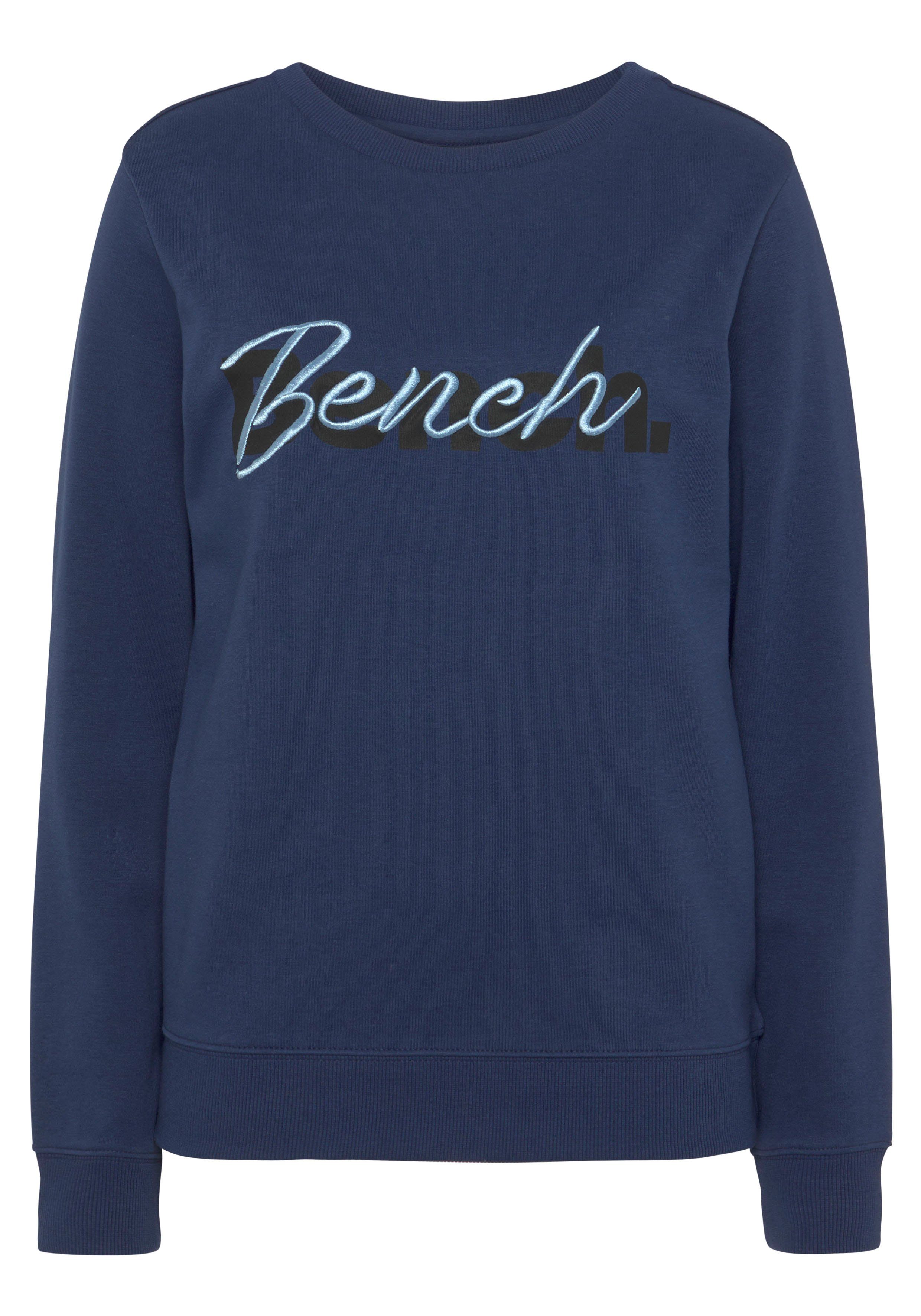 Bench. Loungewear Sweatshirt mit Logodruck und Stickerei, Loungewear günstig online kaufen