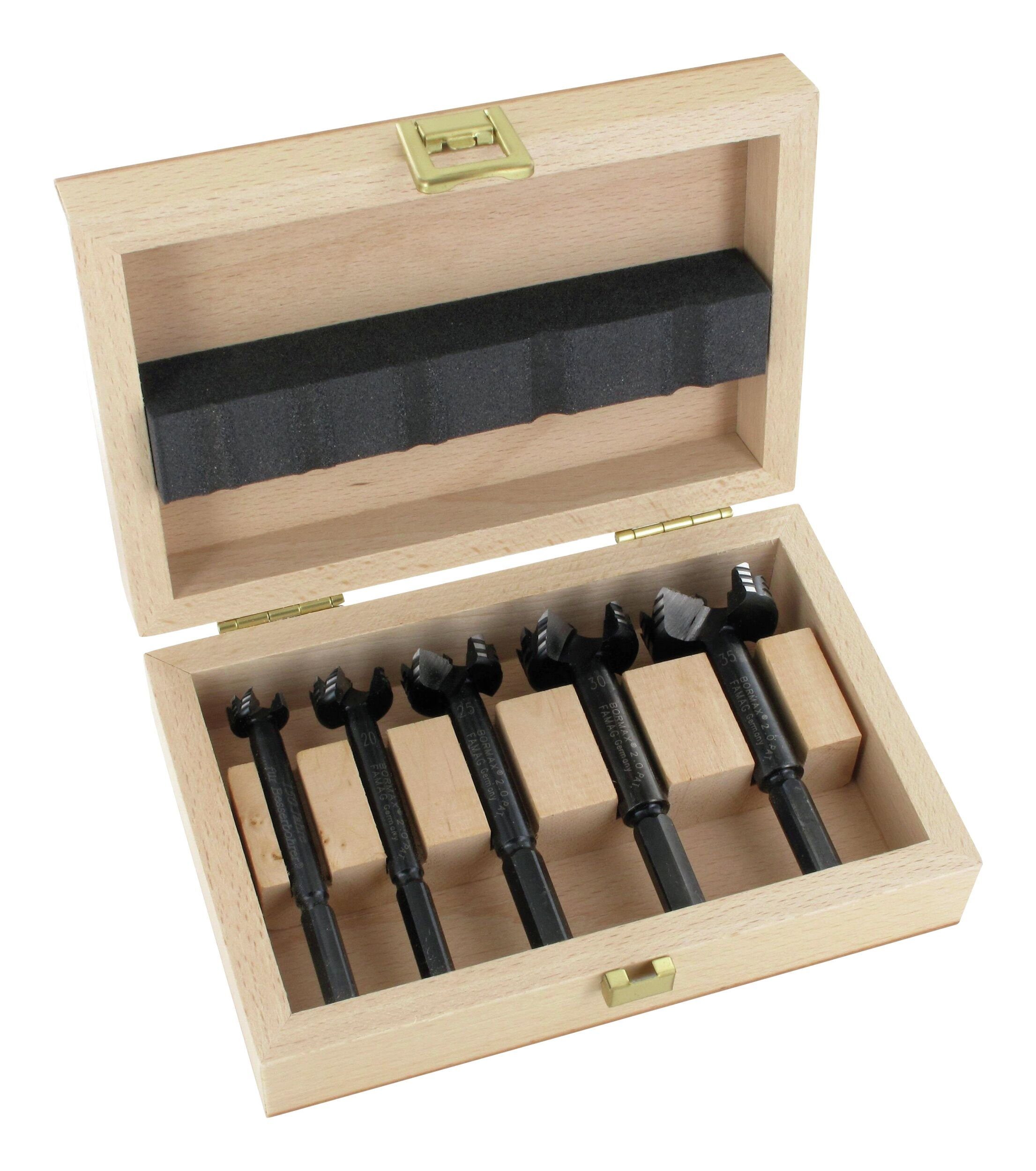FAMAG Holzbohrer, Forstnerbohrer Bormax WS Satz 5tlg. GL 90 mm