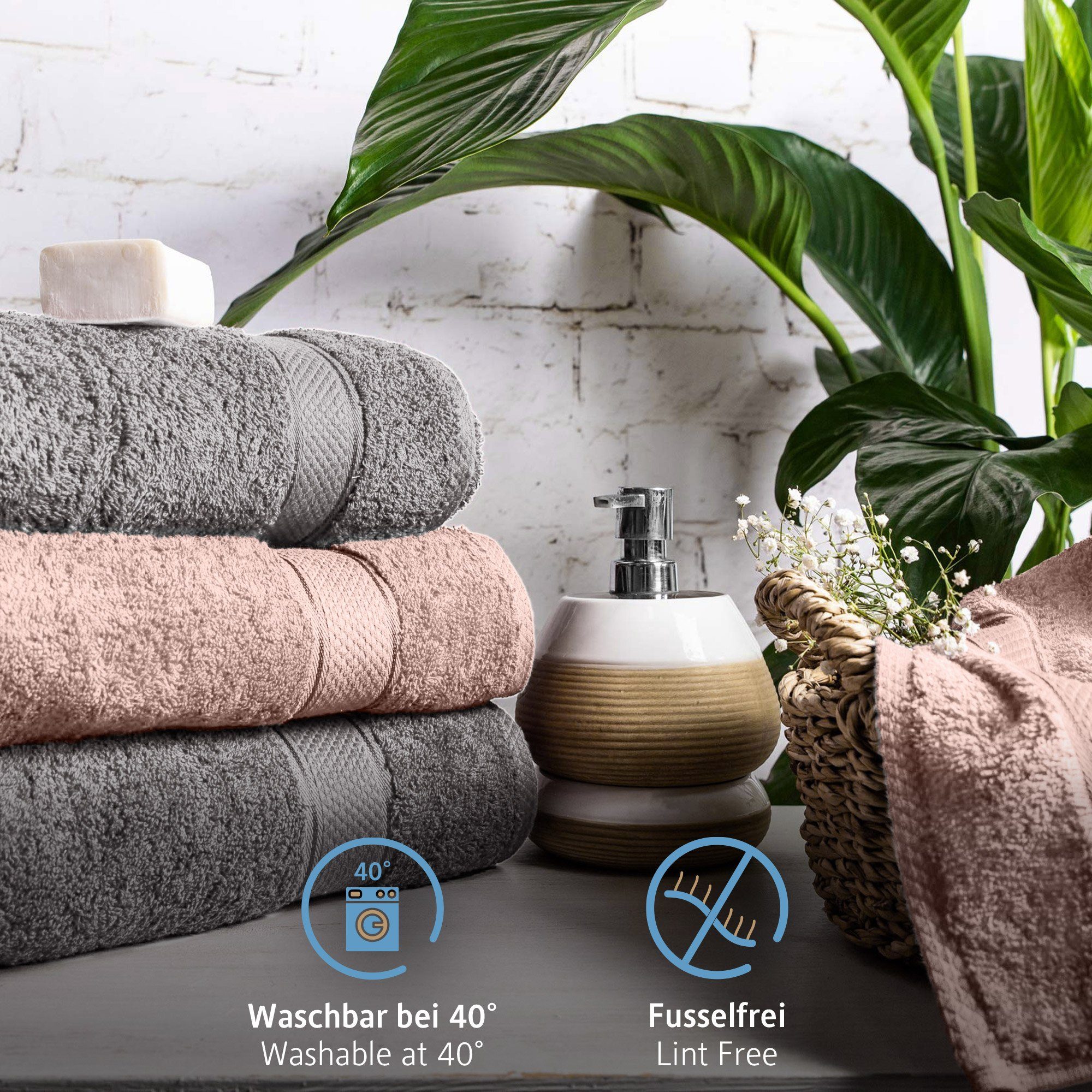 Komfortec Handtuch Set 50x100 cm aus 100 % Baumwolle, Frottee (Packung, 8-St), Handtücher Set, Weich, Towel