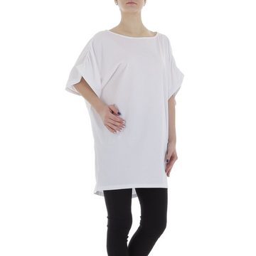 Ital-Design Tunikashirt Damen Freizeit (85987264) Stretch Top & Shirt in Weiß