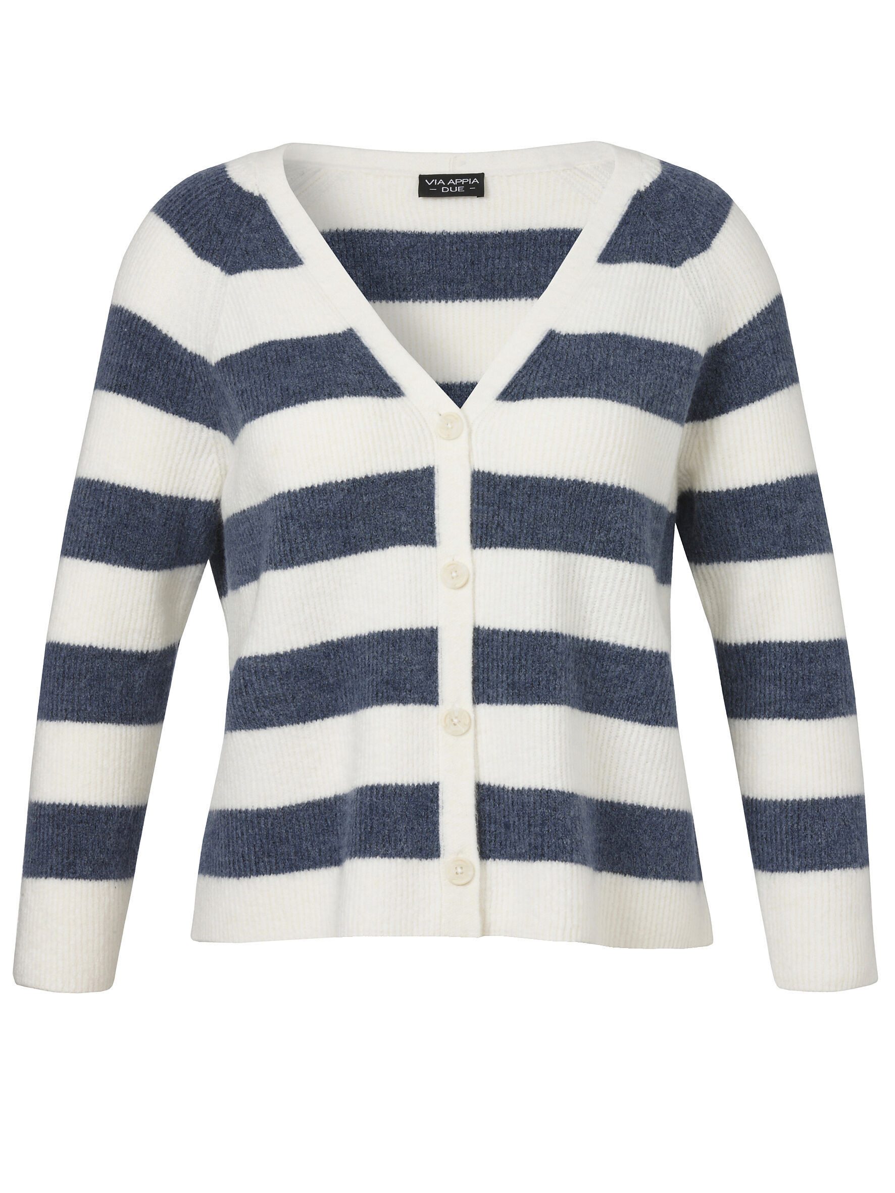 VIA APPIA DUE Strickjacke aus hochwertigem Materialmix günstig online kaufen