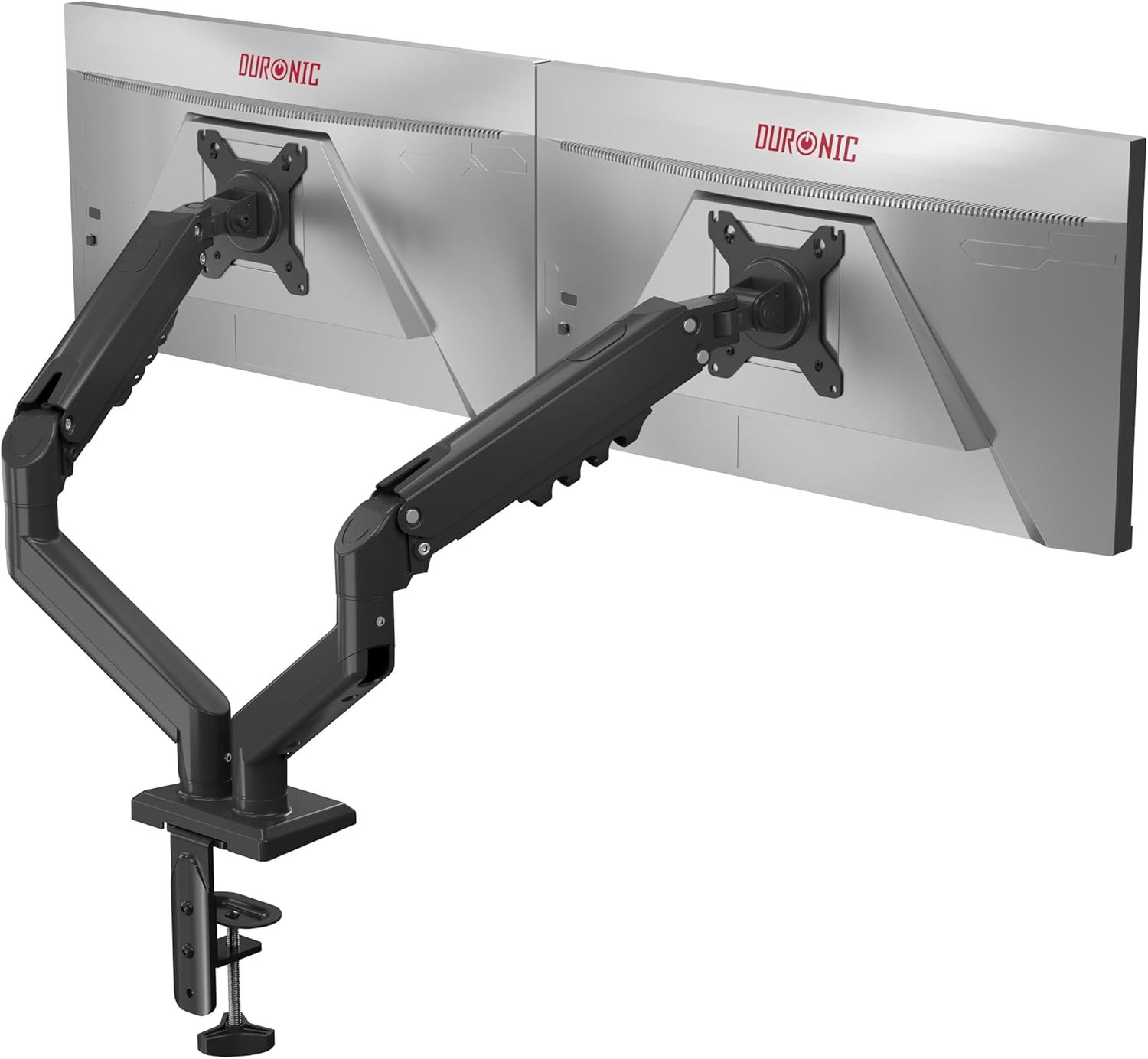 Duronic Monitor-Halterung DM6A2 Dual Monitorhalterung mit Gasfeder, Monitorarme für zwei