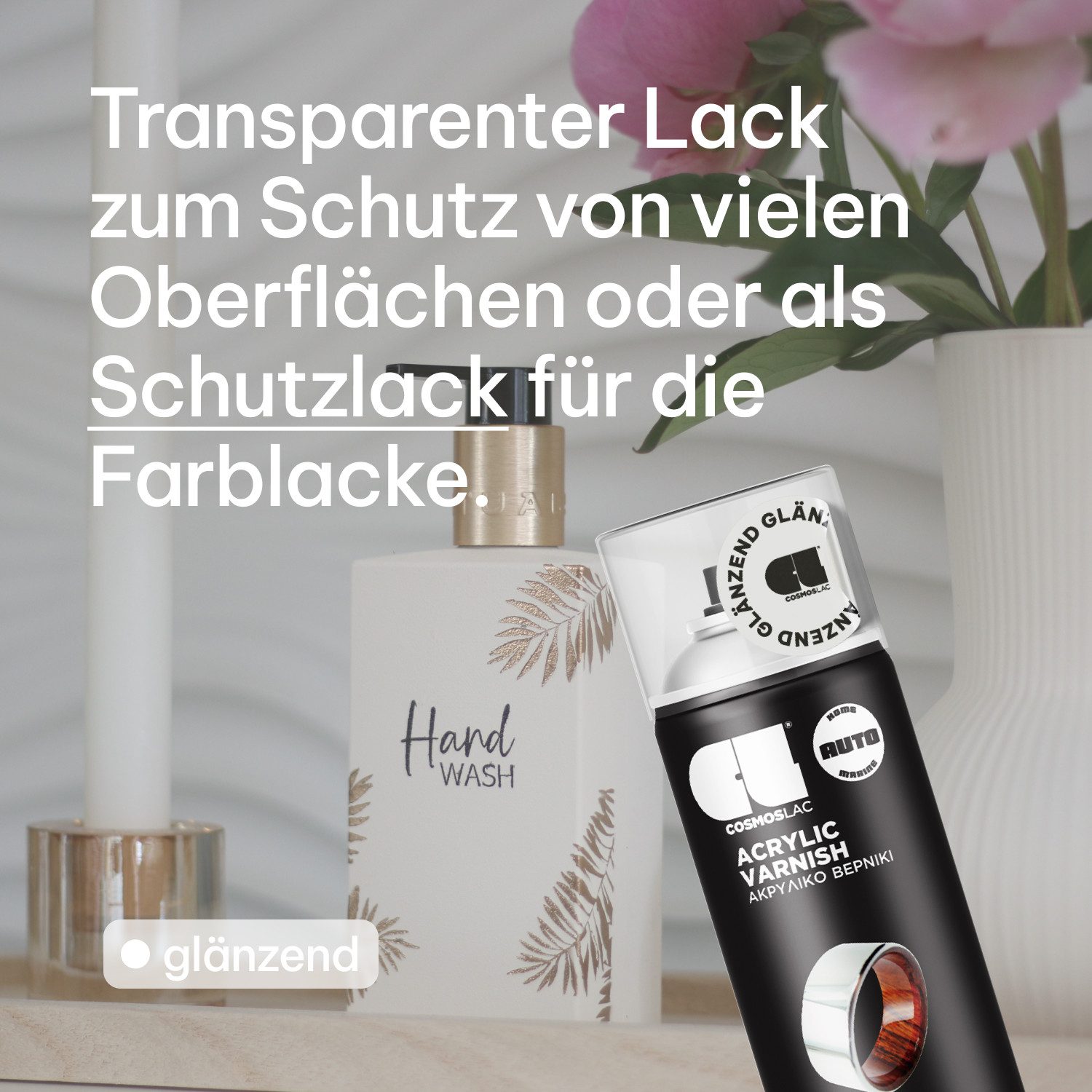 COSMOS LAC Sprühflasche COSMOS LAC Acrylic Varnish Transparenter Klarlack in matt und glänzend – Bild 2 von 5