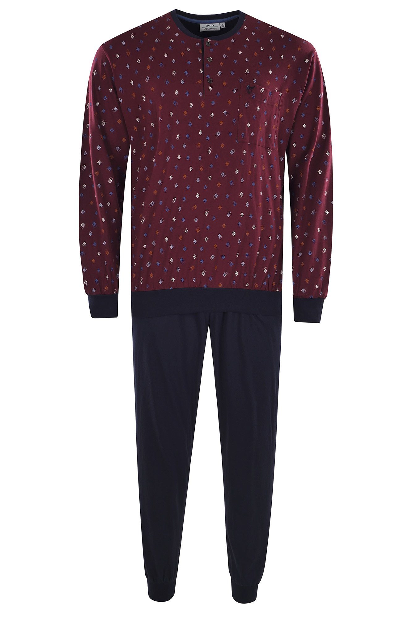 Hajo Pyjama »Herren Schlafanzug 2-tlg. Set - lang, Bündchen,« online kaufen  | OTTO