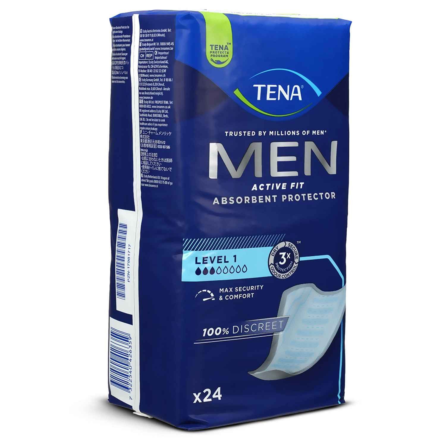 TENA Inkontinenz-Einlage TENA MEN Active Fit Level 1 Inkontinenz Einlagen 24St PZN 17981717