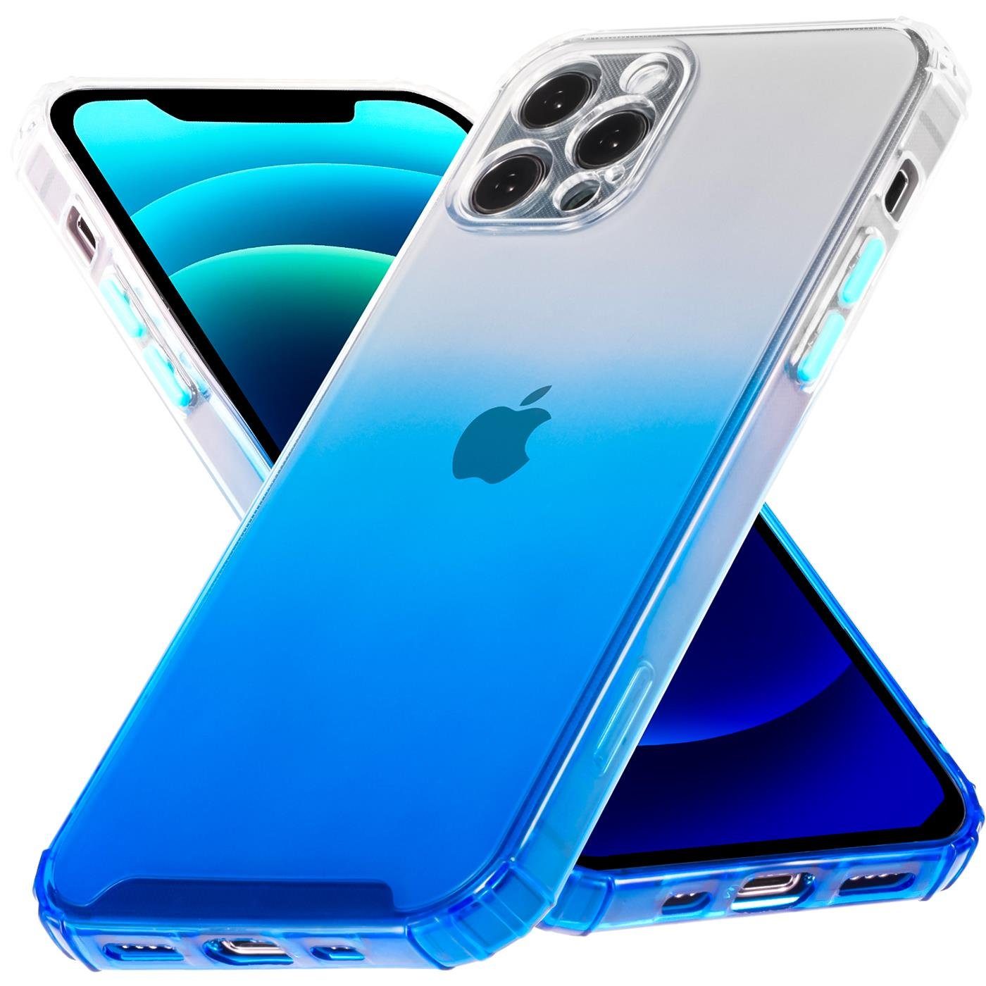 CoolGadget Handyhülle Farbverlauf Twilight Hülle für Apple iPhone 12 Pro 6,1  Zoll, Robust Hybrid Slim Cover Kamera Schutz Hülle für iPhone 12 Pro Case