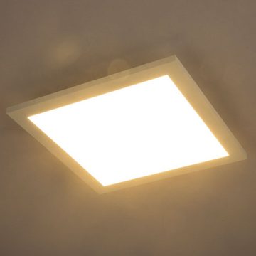 etc-shop LED Deckenleuchte, LED-Leuchtmittel fest verbaut, Warmweiß, Deckenpanel LED Deckenlampe LED Rasterleuchten Aufbauleuchte flach 3x
