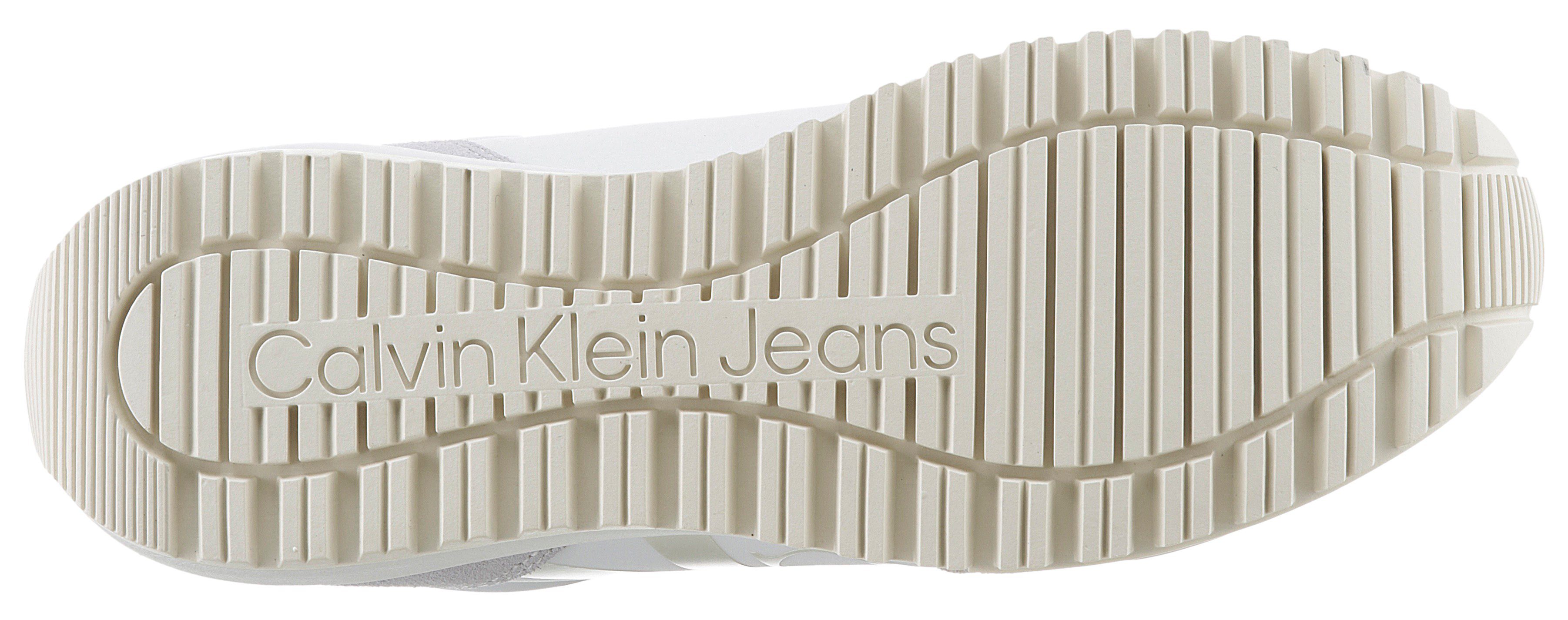 RUNNER LACEUP Jeans Profilsohle PEARL kombiniert MIX Klein Calvin mit TOOTHY Sneaker weiß