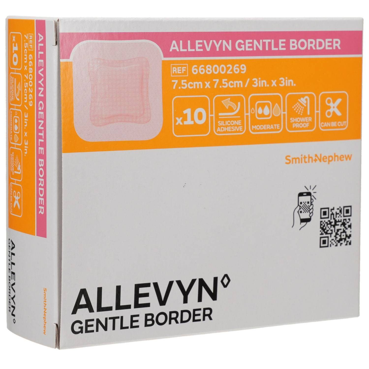Smith & Nephew Wundpflaster ALLEVYN Gentle Border 7,5x7,5 cm Schaumverb.