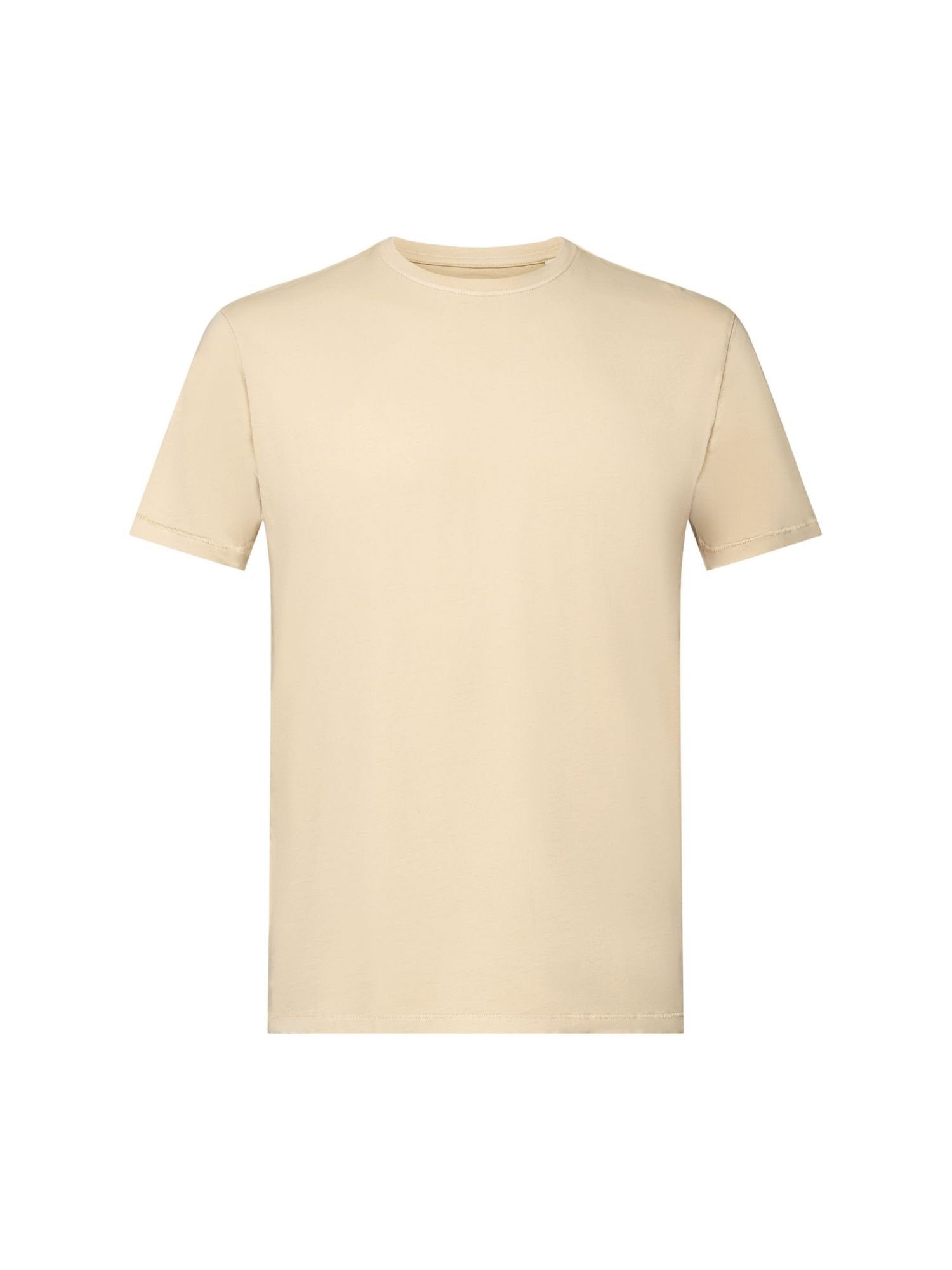 edc by Esprit T-Shirt T-Shirt im Washed-Look, 100 % Baumwolle (1-tlg) SAND