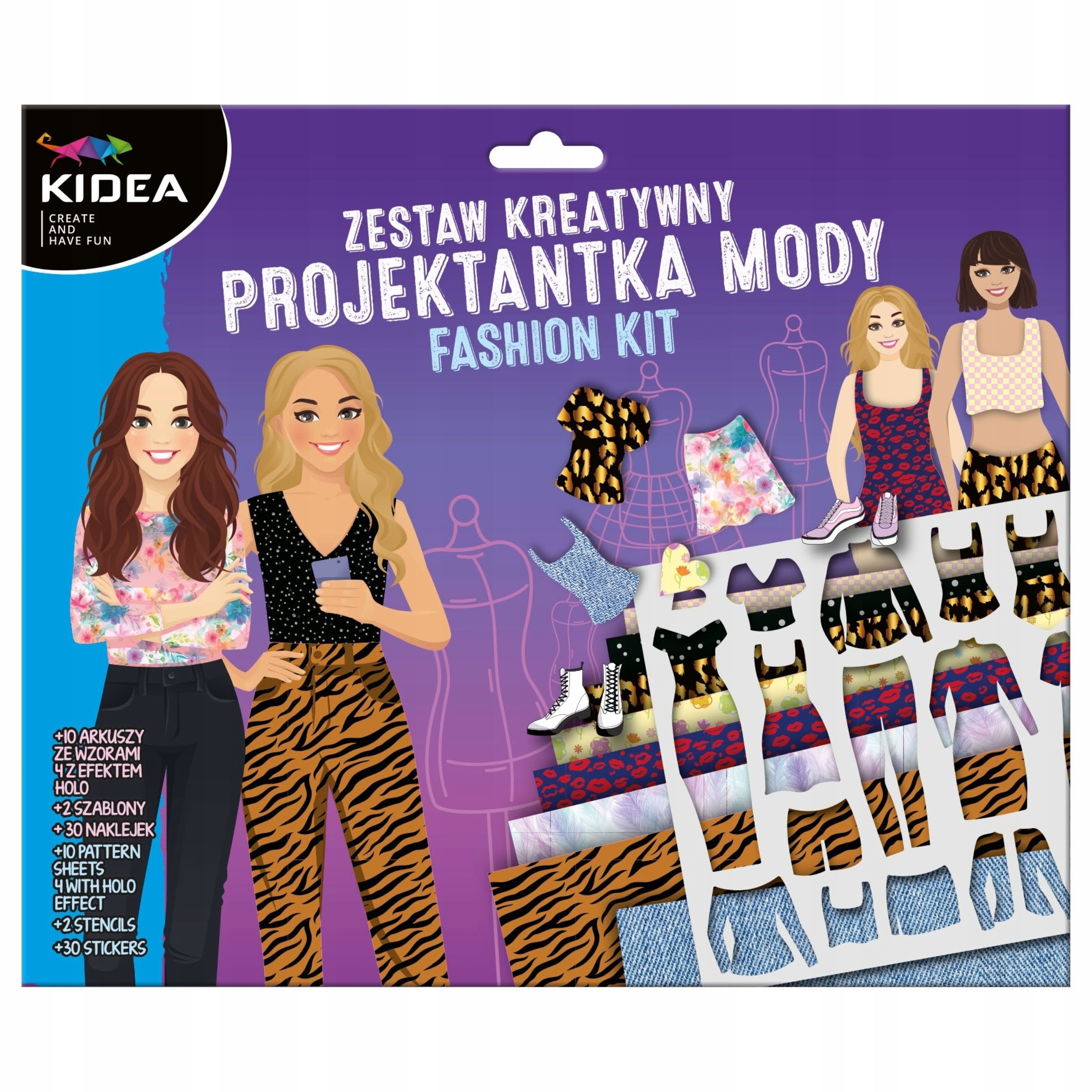 Kidea Kreativset KIDEA Fashion Designer Set Kreativset Mode Design Bastelset Kinder, (1-tlg)