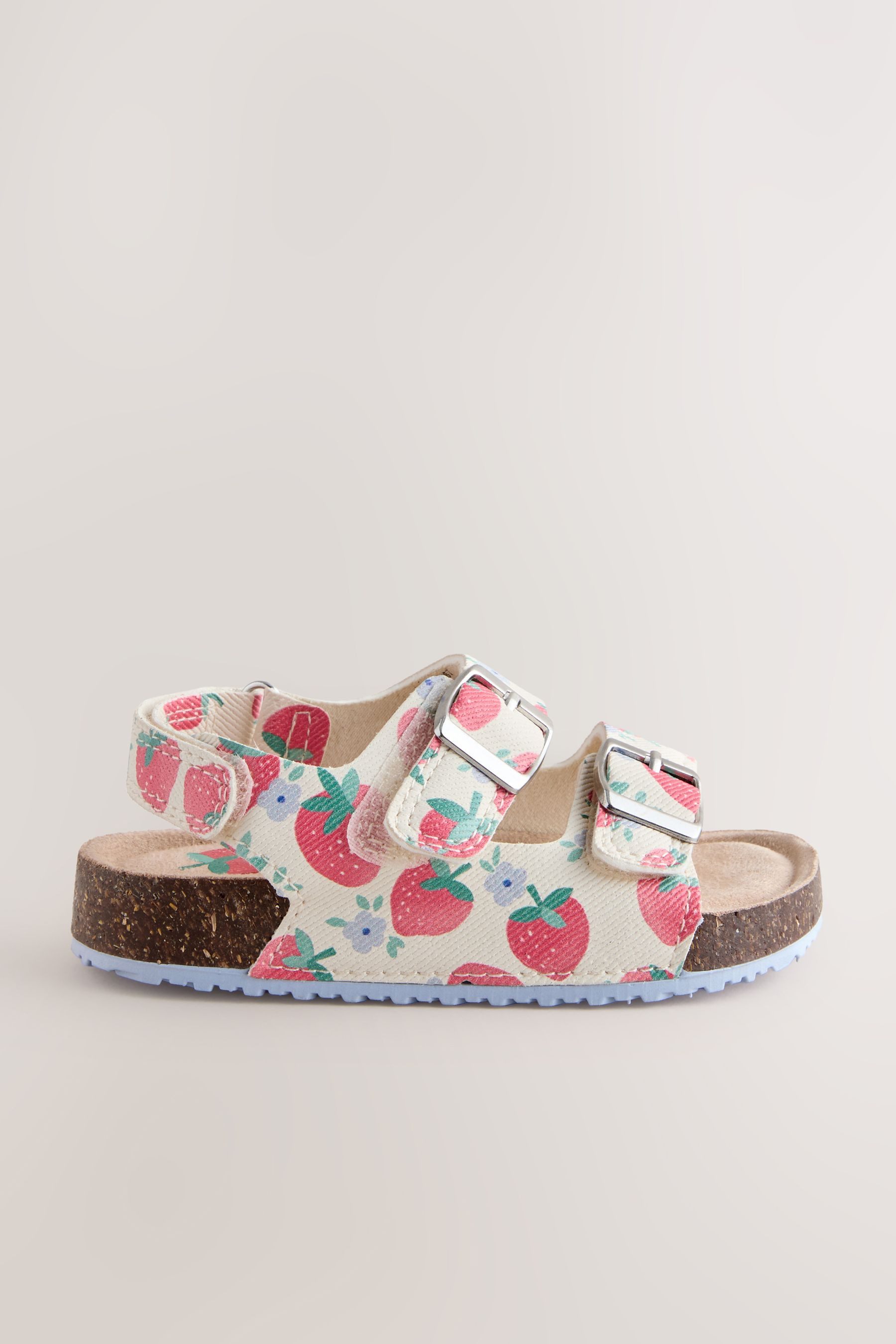 Next Sandalen mit zwei schmalen Riemchen + Kork-Fußbett Sandale (1-tlg)