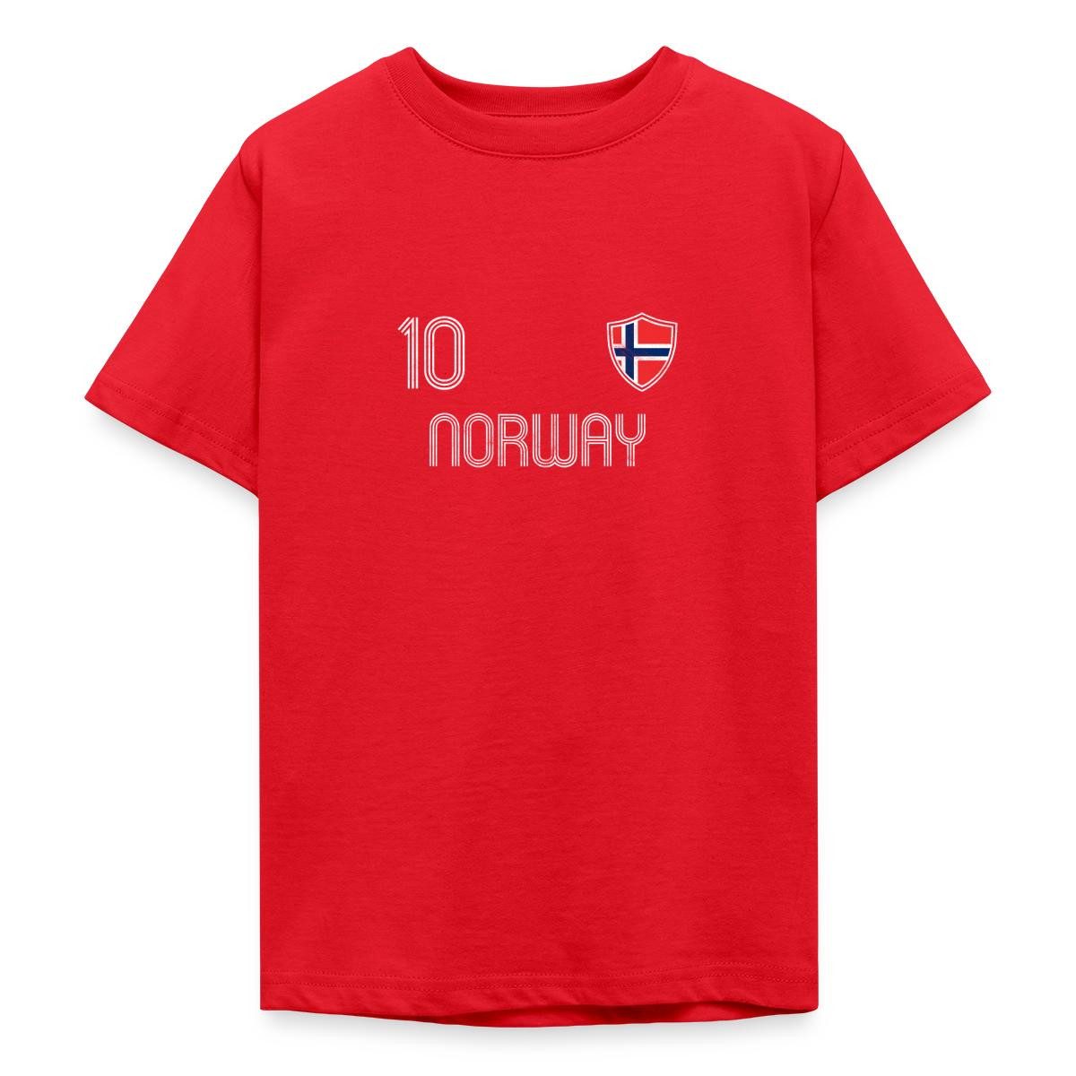 Spreadshirt T-Shirt Norwegen Trikot, Norwegen Fußball Flagge Teenager T-Shirt (1-tlg)