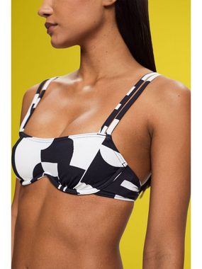 Esprit Bügel-Bikini-Top Bikinitop mit Bügel-Cups und Retro-Print